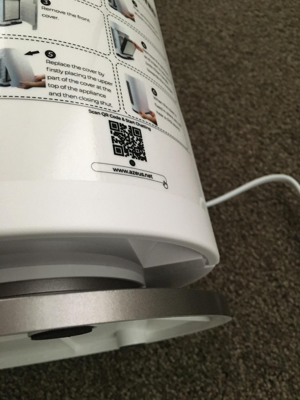 AZEUS True HEPA Air Purifier for Home, Up to 2160 sq ft Large Room, UV light | Ionic Generator | Office or Commercial Filter 99.97% Pollen Smoke Dust Pet Dander Auto Mode Sensor customer photo 1