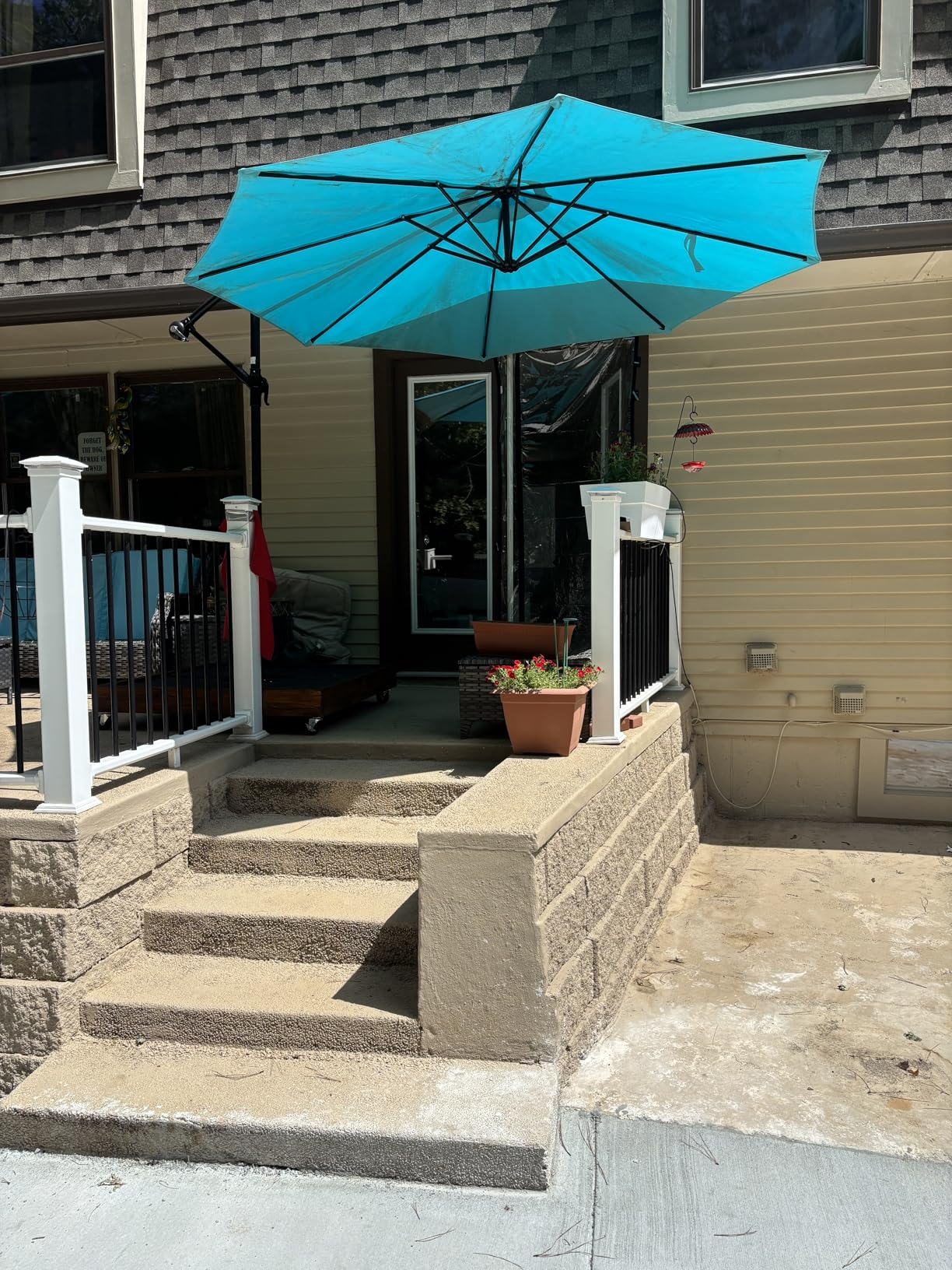 Best Choice Products 10ft Offset Cantilever Hanging Market Patio Umbrella, 8 Sturdy Ribs, Easy Adjustment - Sky Blue customer photo 1