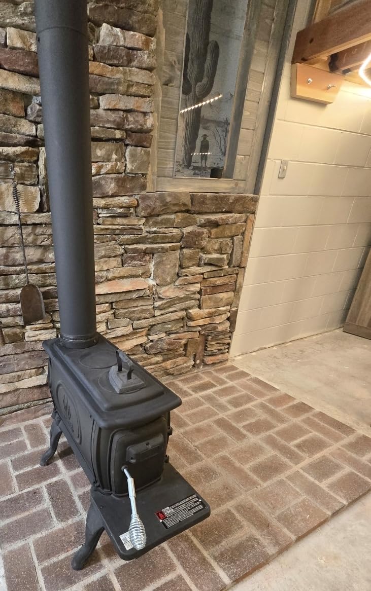 US Stove Company Cast Iron Wood Stove with Cool Touch Safety Handle, Heats up to 54,000 BTUs customer photo 1