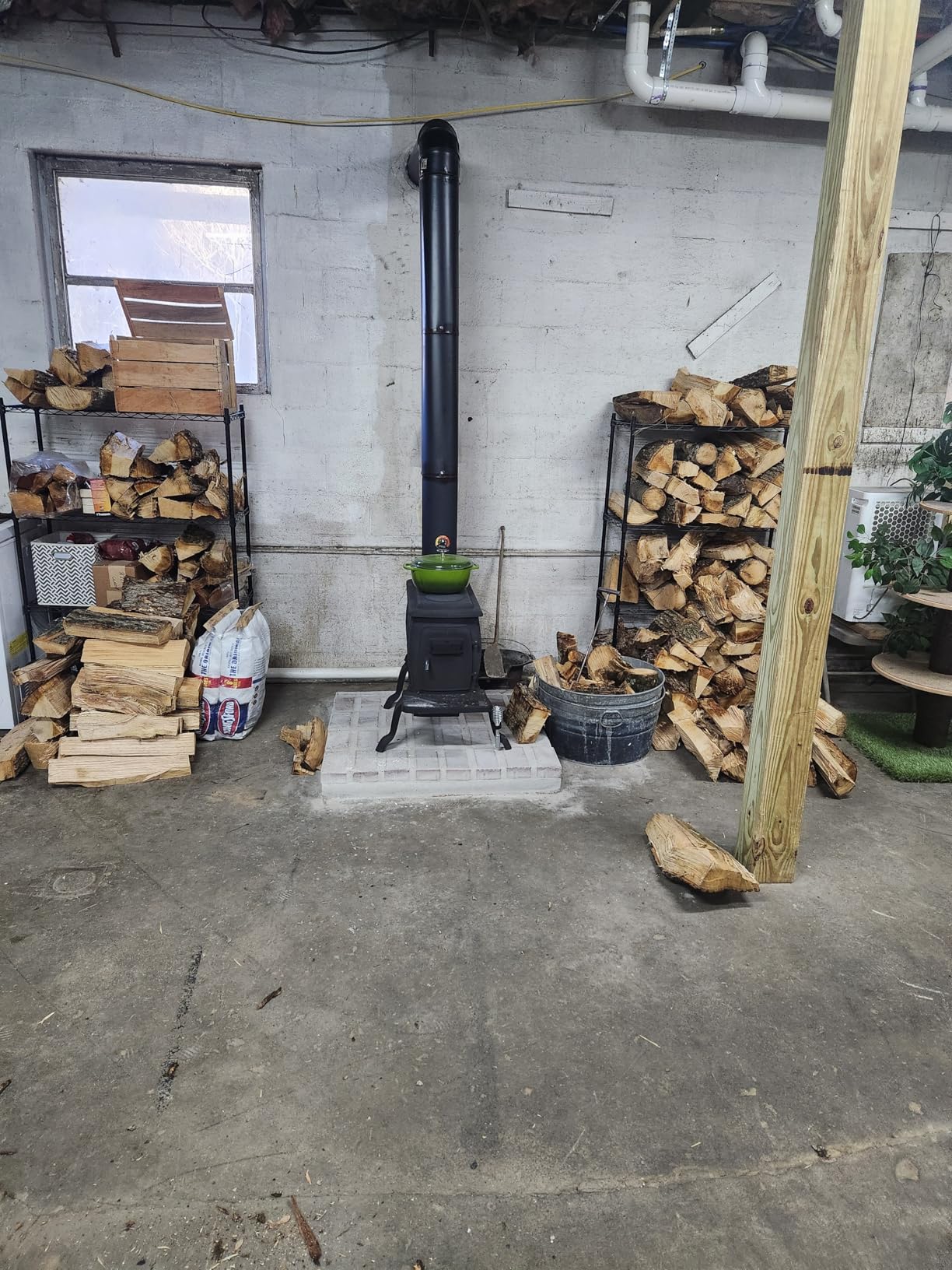 US Stove Company Cast Iron Wood Stove with Cool Touch Safety Handle, Heats up to 54,000 BTUs customer photo 2