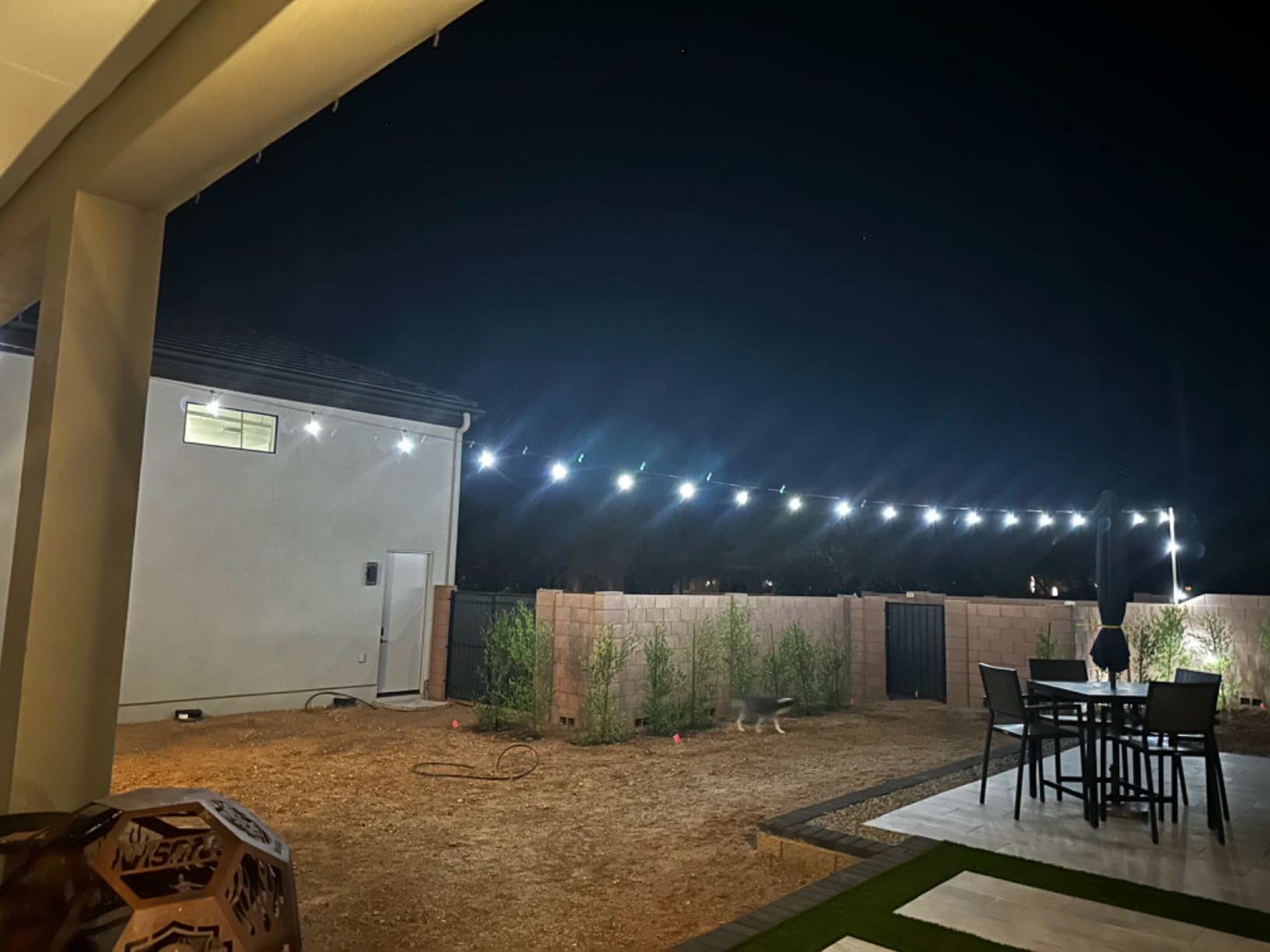 Lakumu Outdoor String Lights 96FT(48x2), Commercial Grade Heavy Duty Patio Lights with Dimmable S14 Shatterproof LED Bulbs, Linkable Waterproof Bistro Lights for Outside Deck Backyard Cafe Market customer photo 1