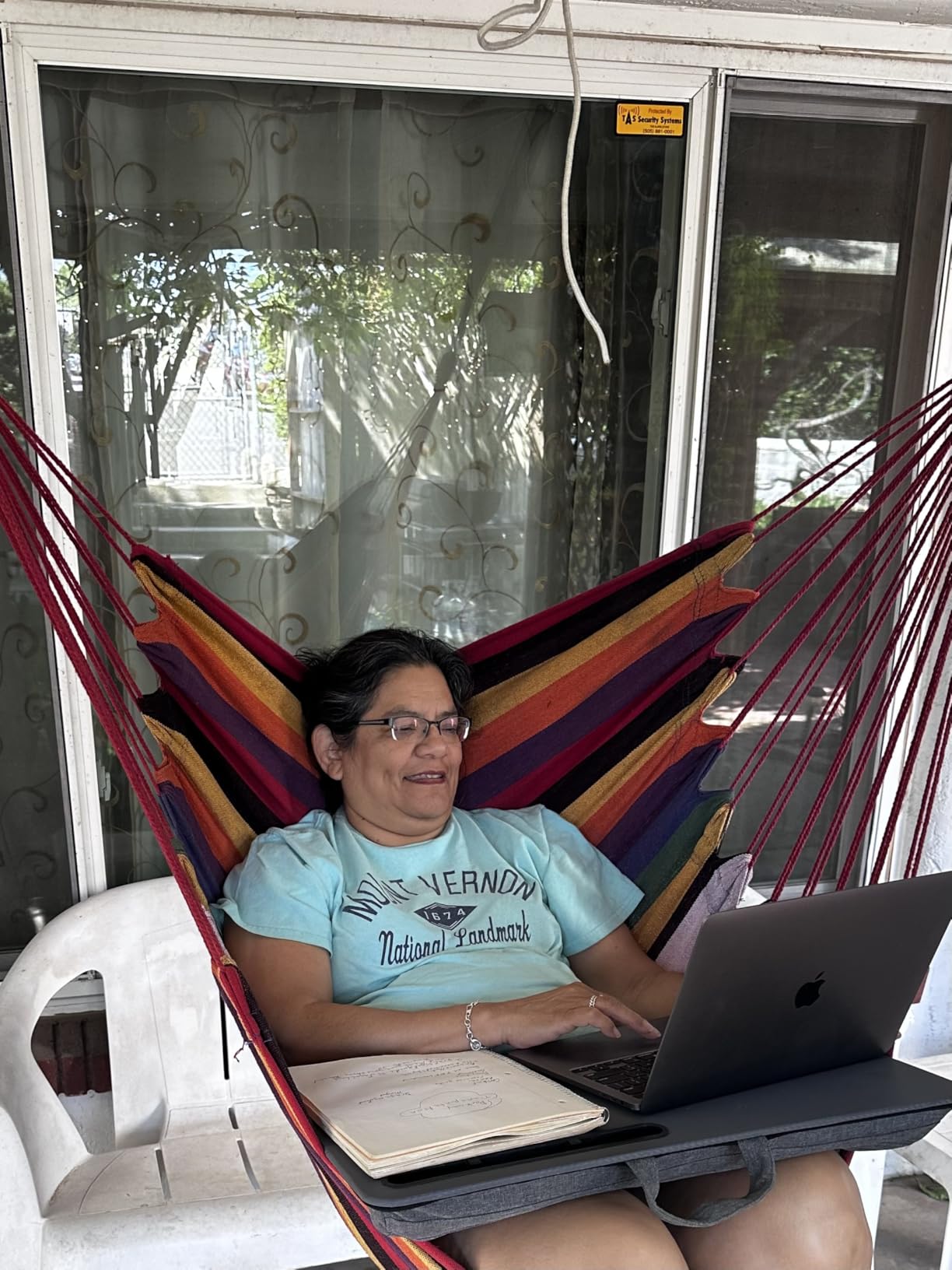 KPX Ourdoor Hanging Hammock Chair - Comfortable Tree Swing Chair Large Size 110X130cm（Without Pillows） - 330 Lbs Weight Capacity (Dark Gray) customer photo 1
