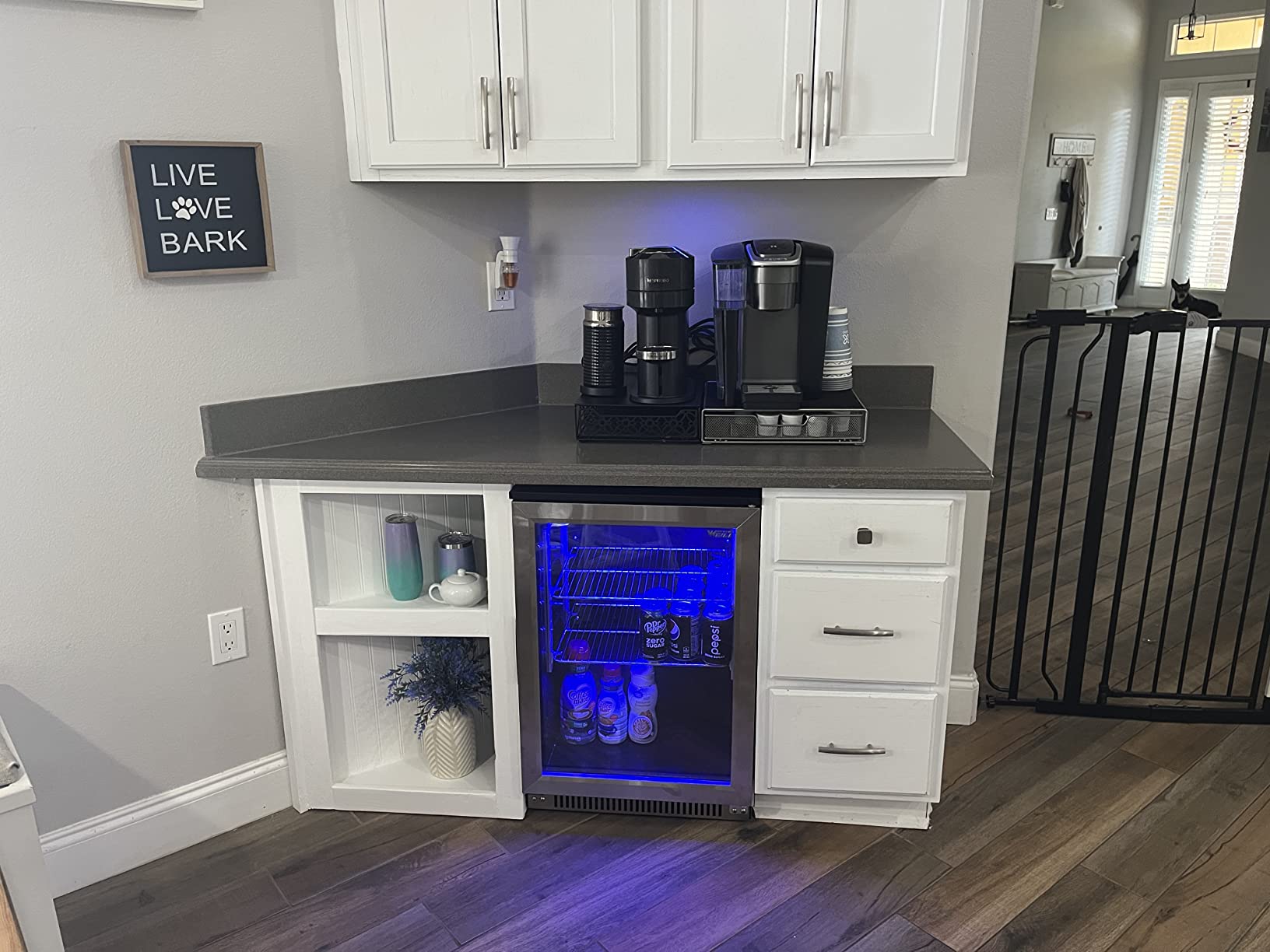 Weili 20 Inch Built in Beverage Refrigerator with Lock, Under Counter or Freestanding 120 Can Soda Beer Drink Cooler Fridge with Stainless Steel and Glass Door customer photo 1