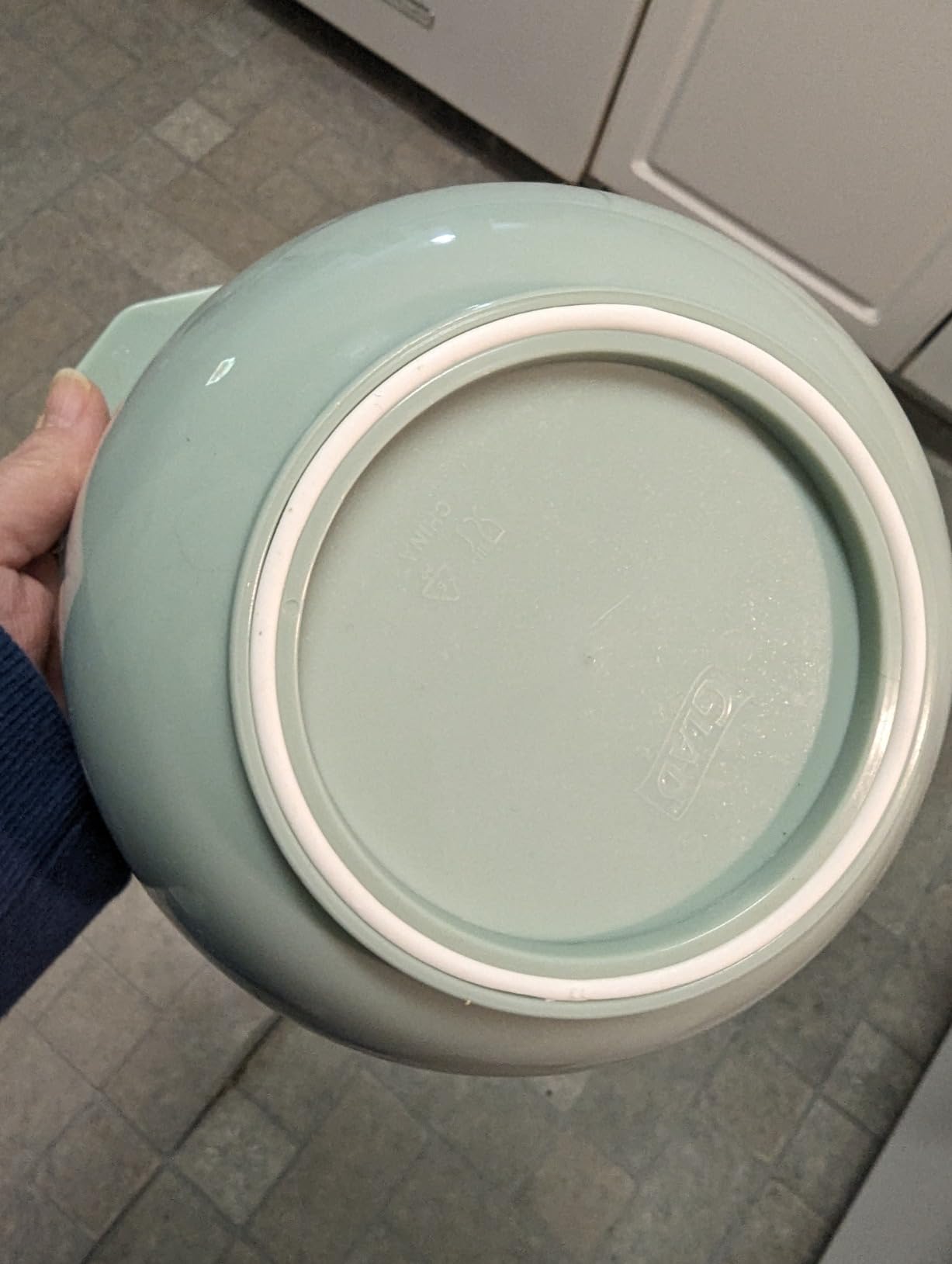 Glad Mixing Bowls with Pour Spout, Set of 3 | Nesting Design Saves Space | Non-Slip, BPA Free, Dishwasher Safe Plastic | Kitchen Cooking and Baking Supplies, Sage Green customer photo 2