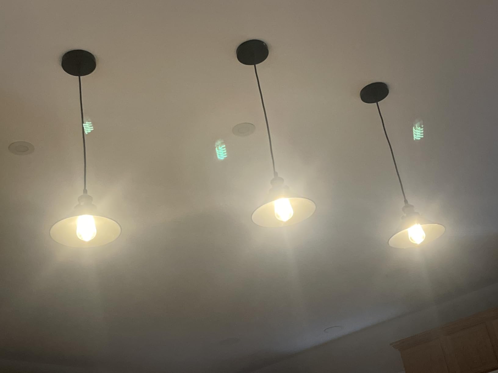 Newrays Industrial Retro Black Iron Kitchen Restaurant Bar Balcony Hanging Pendant Light (3 Pack) customer photo 2