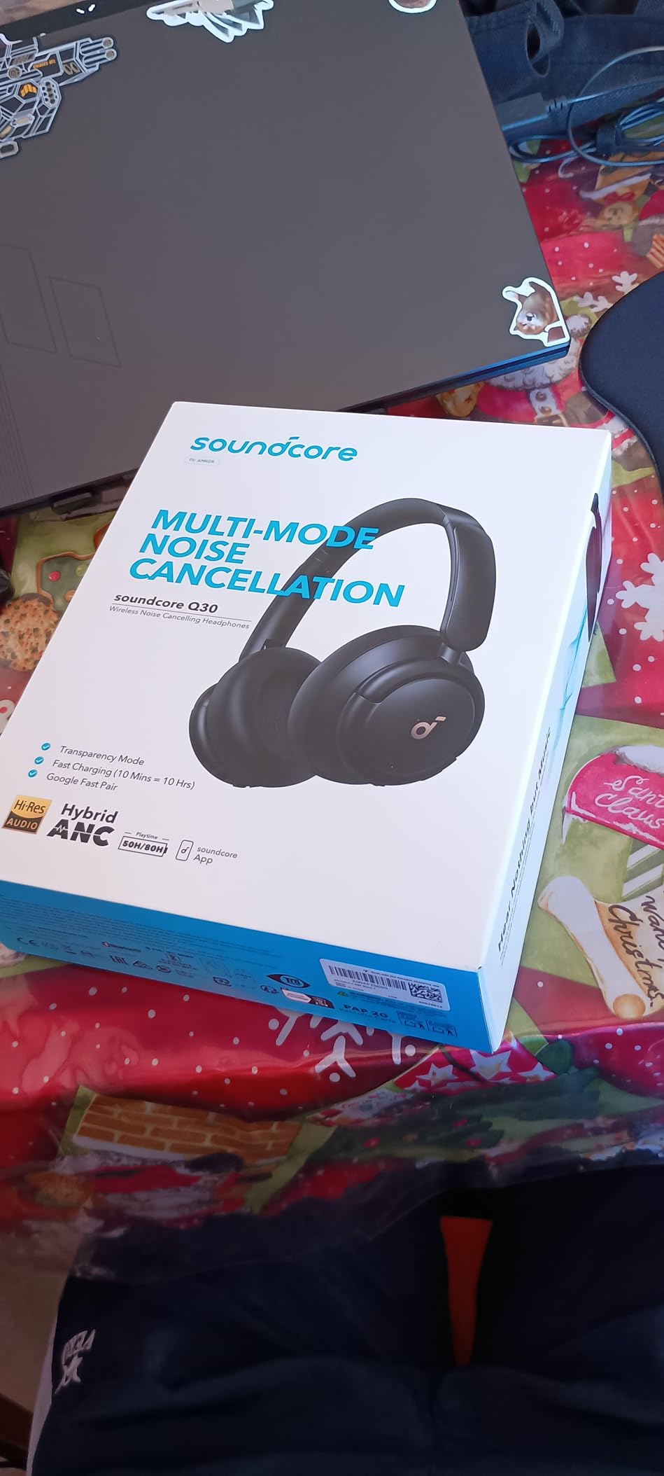 Soundcore Q30 by Anker, Hybrid Active Noise Cancelling Headphones, Multiple Modes, Hi-Res Audio, Custom EQ via App, 50H Playtime, Comfortable Fit, Bluetooth, Multipoint Connection customer photo 2