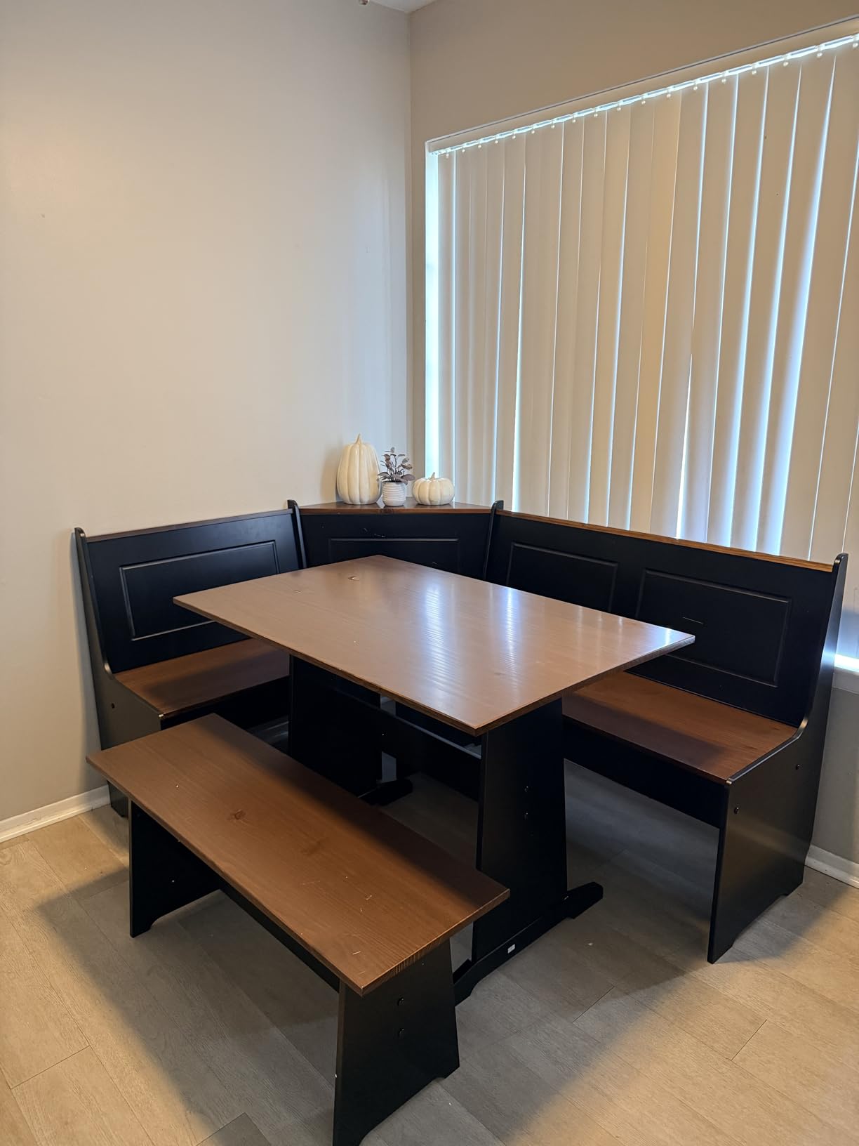 Linon Black and Pecan Breakfast Dining Set Ardmore Nook customer photo 2