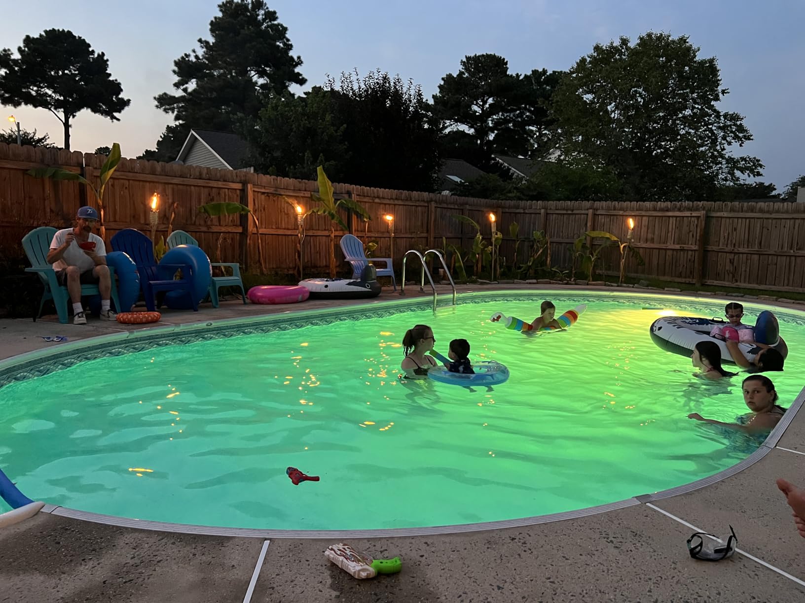 TIKI Bamboo Tiki Torches 12-Pack - Weather-Resistant Outdoor Decor with Easy-Pour Wide-Mouth Canister Refill for Patio, Garden, Backyard, and Parties, 57-Inch Citronella Torches customer photo 1