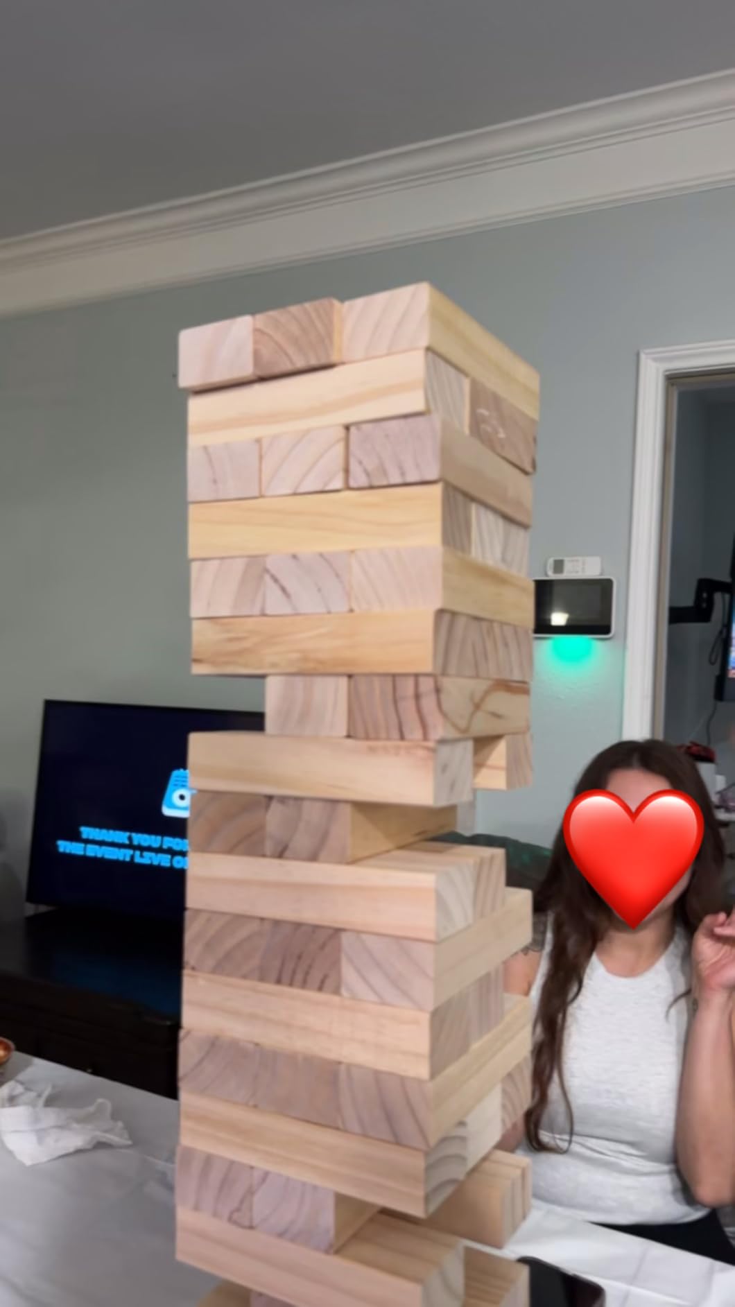 Outdoor Games Large Tower Stacking Game, 54 Wooden Blocks, Stack Up to 4 Ft Tall customer photo 2