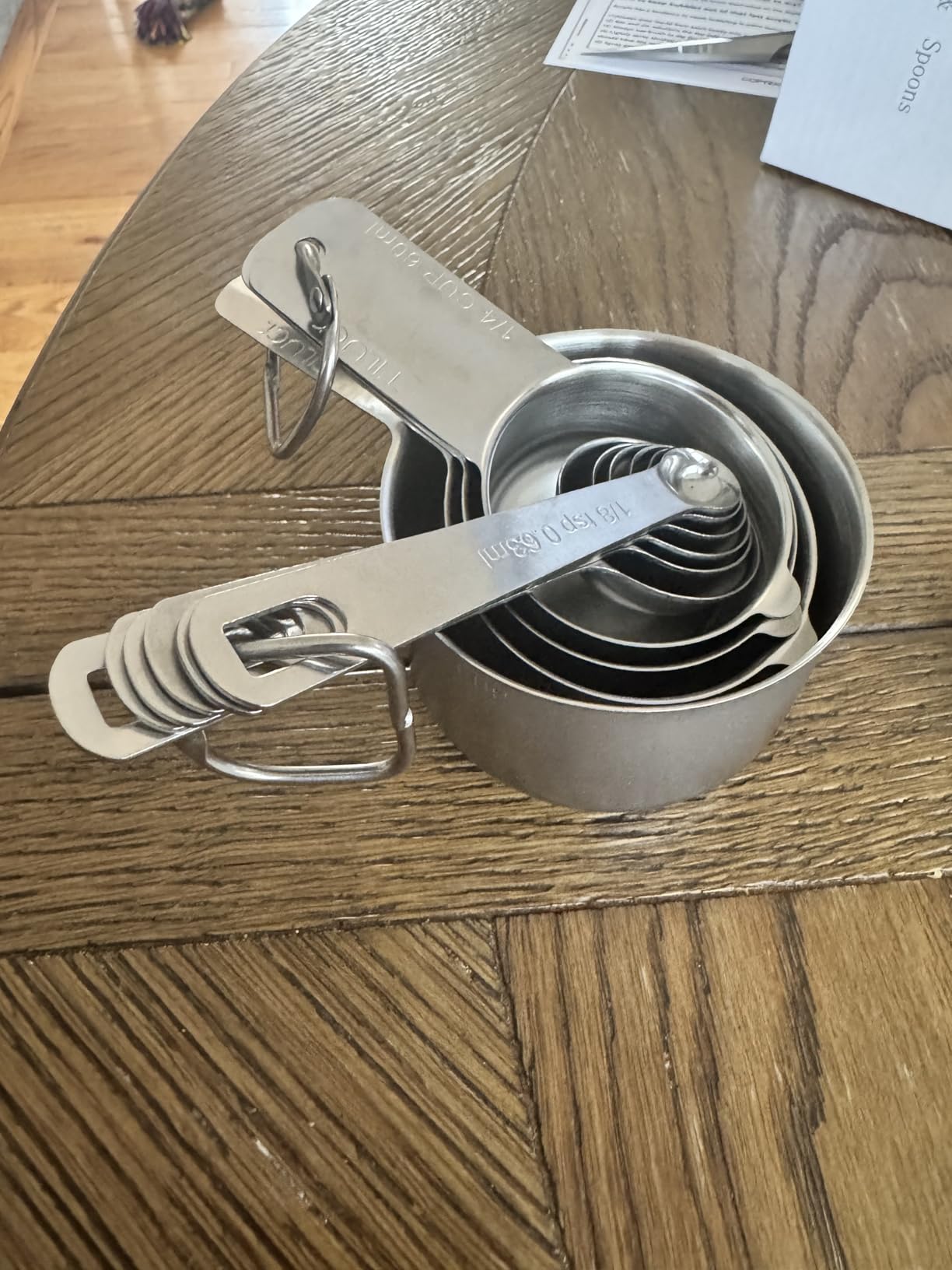 TILUCK Stainless Steel Measuring Cups & Spoons Set, Cups and Spoons, Kitchen Gadgets for Cooking & Baking (10) customer photo 2