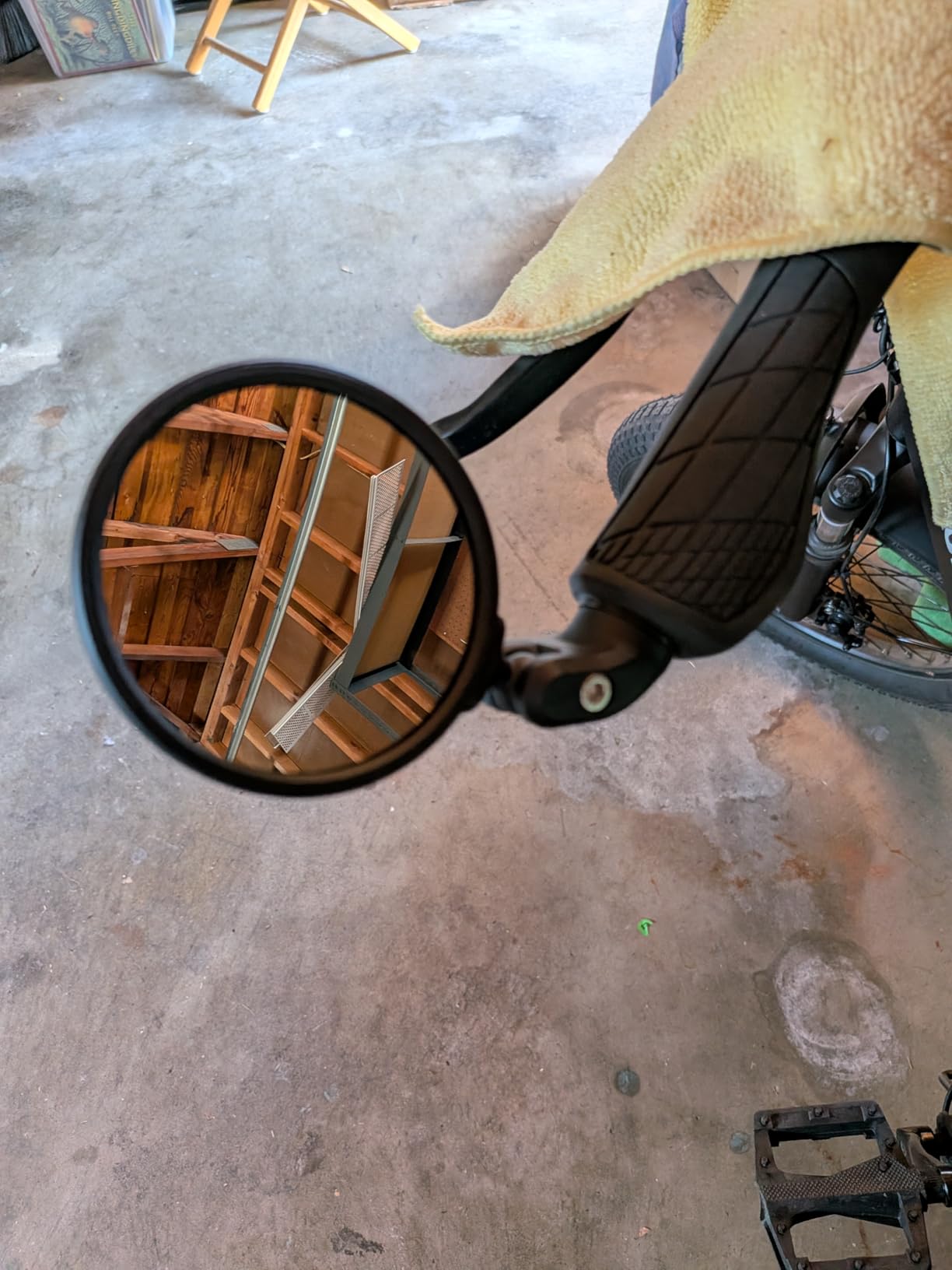 Bike Mirrors, Bike Bar End Mirror, HD Glass Convex Lens Bicycle Rearview Mirror customer photo 1