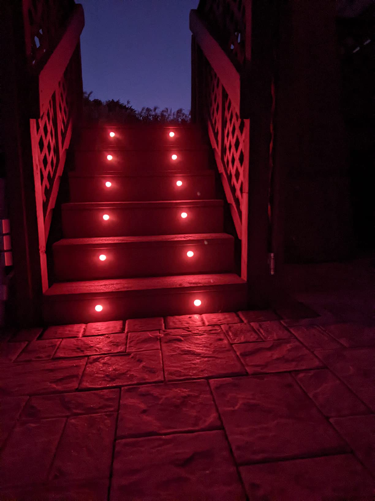 FVTLED LED Deck Lights Kit, 30pcs WiFi Smart Phone Control Low Voltage Recessed RGBW Deck Lighting Waterproof Outdoor Yard Path Stair Decor customer photo 1