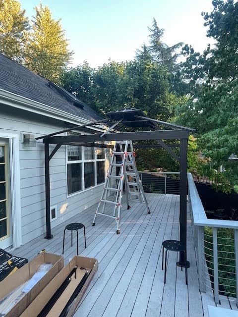 PURPLE LEAF 6' X 8' Hardtop Grill Gazebo for Patio Permanent Metal Roof with 2 Side Shelves Deck Yard Tent Aluminum Garden Outside Sun Shade Outdoor BBQ Canopy customer photo 1