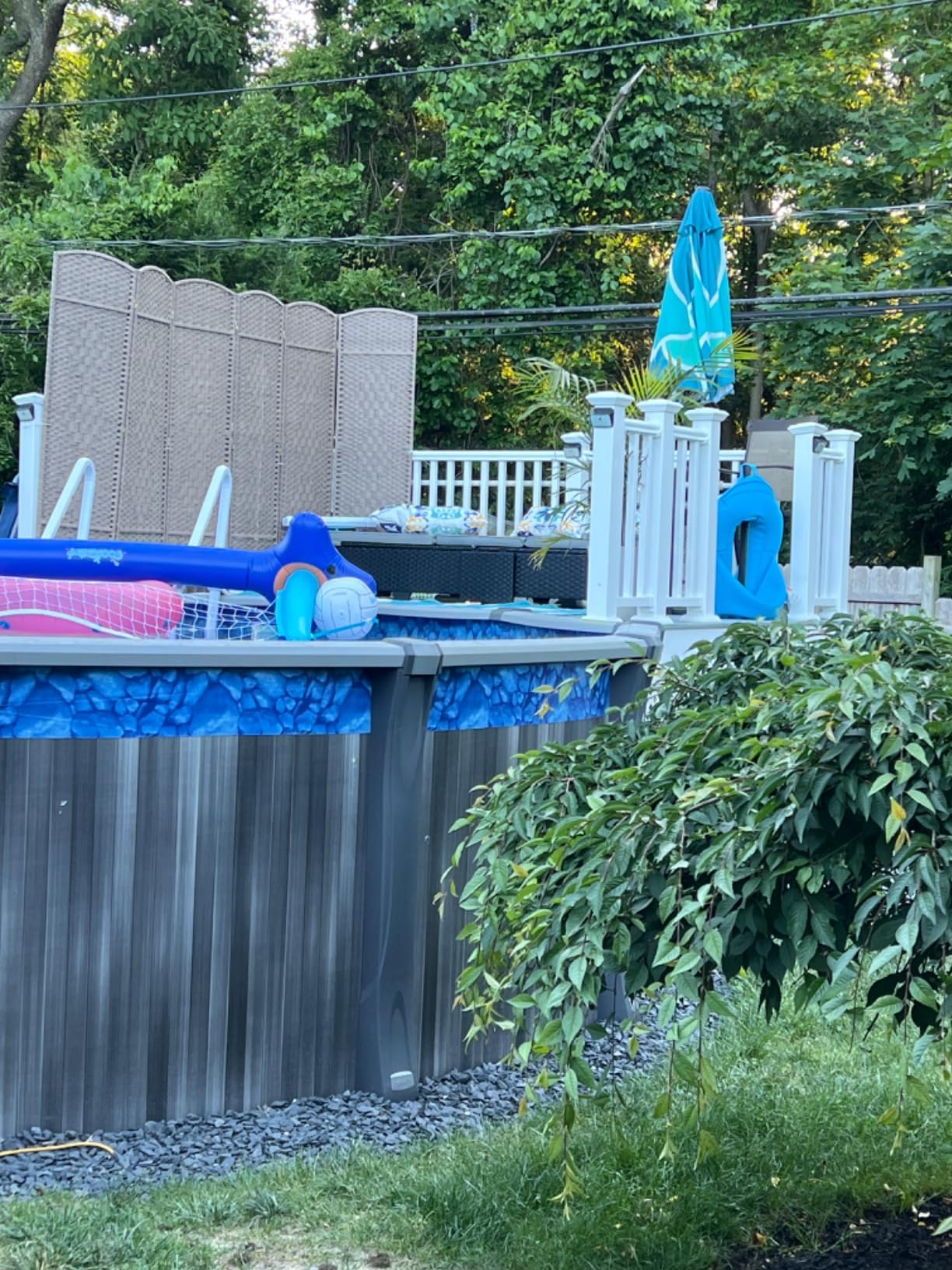 DURASPACE 6 Panels Room Divider 6 FT Tall Weave Fiber Freestanding Double Hinged Extra Wide Folding Screen for Patio Privacy (Brown) customer photo 2