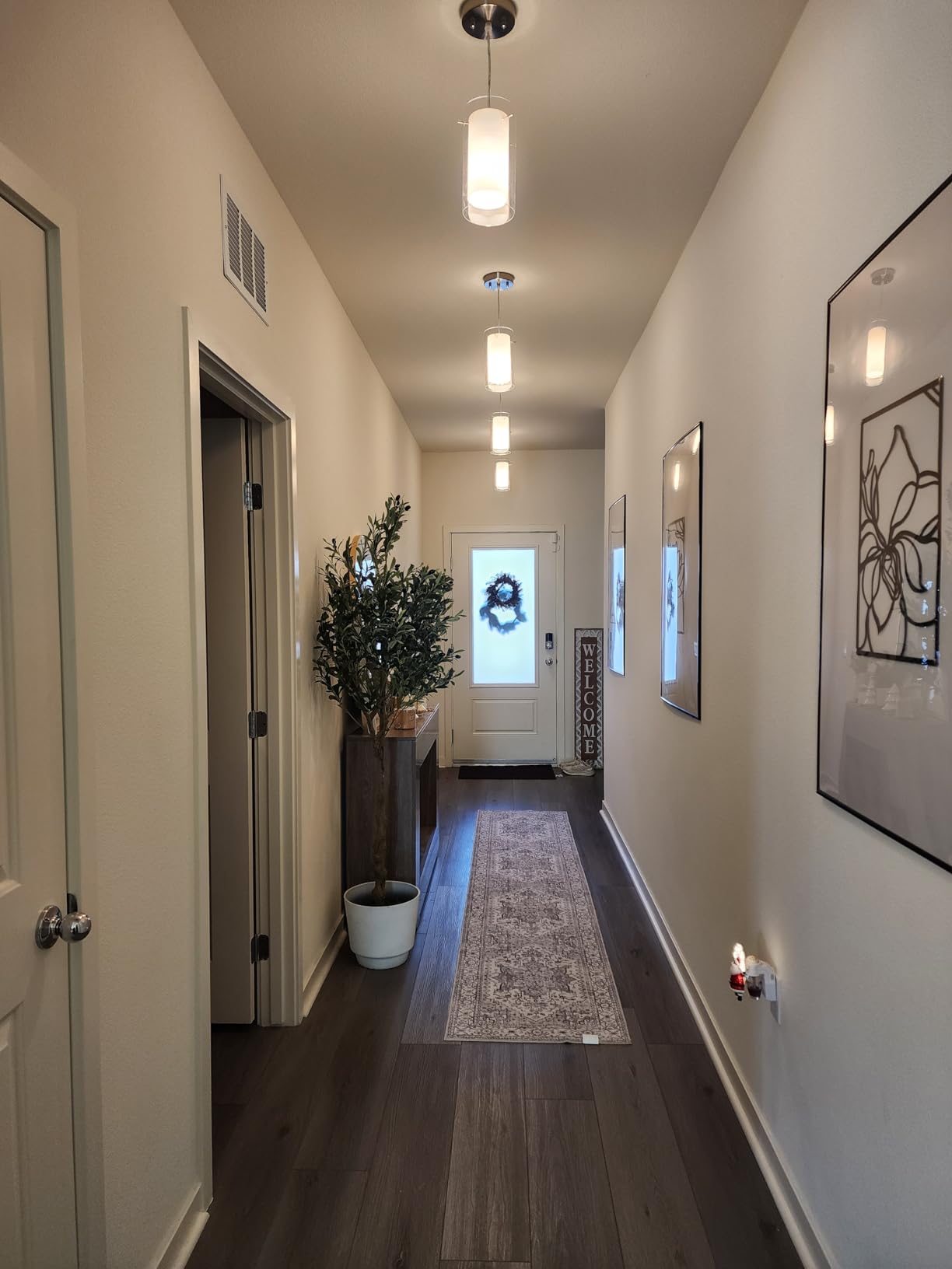 Modern Glass Pendant Light 2 Pack, Adjustable Hanging Pendant Lighting Kitchen Lights Island Dining Room Bathroom Bar, Brushed Nickel Finish customer photo 2