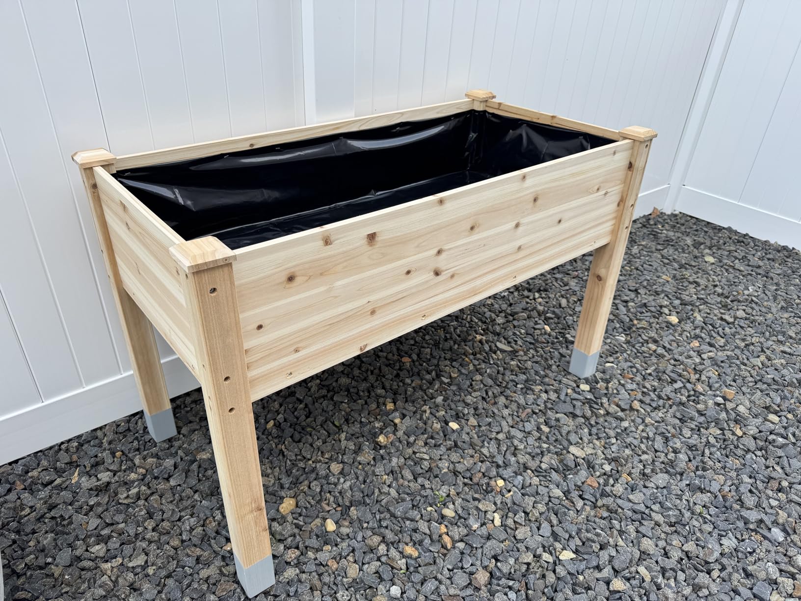 MIXC 331 lb Capacity Wooden Raised Garden Bed with Legs, 48x24x31 in. Elevated Reinforced Large Planter Box for Vegetable Flower Herb Outdoors - Beam and Column Structure - Unmatched Strength Outlast customer photo 2