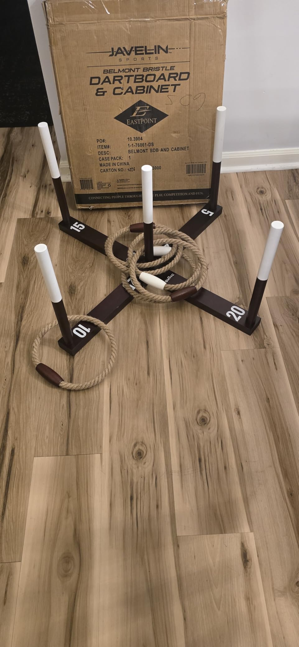 Swooc Games - Rustic Ring Toss Game (All Weather) - Easy Setup & Extra Games Included - Ring Toss Game for Adults - Outdoor Activities for Adults - Yard Toys for Kids - Backyard Fun - Outdoor Party customer photo 1