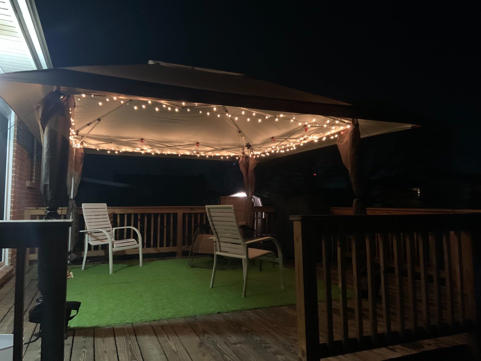 CROWN SHADES 13x13 Pop Up Gazebo, Canopy Tent, Gazebos on Clearance - Outdoor Gazebo for Backyard & Patio Furniture - Carpa Pop Up Tent with Wheeled STO-N-Go Cover Bag customer photo 1