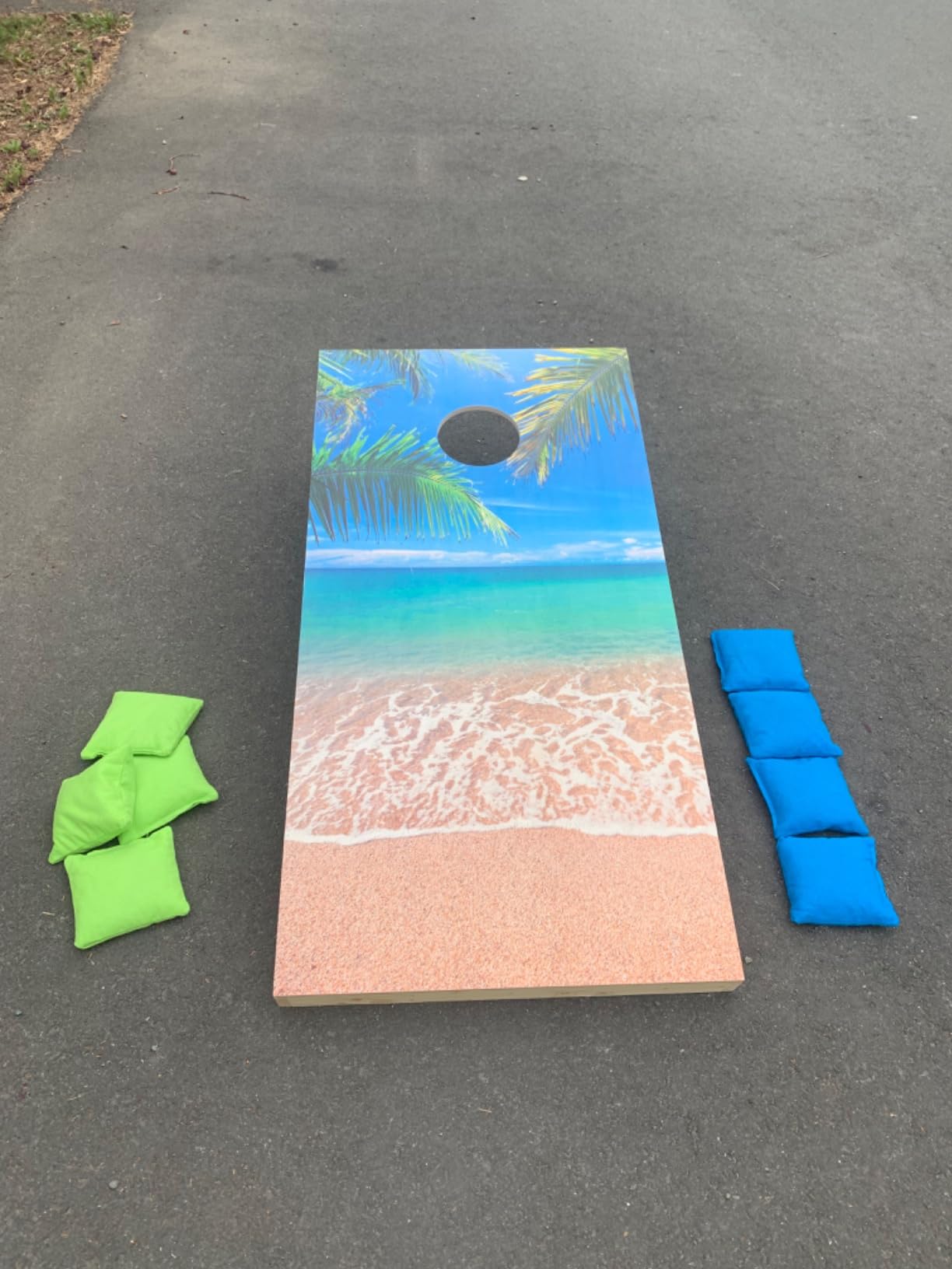 Tailgating Pros Cornhole Board Set w/Bean Bags and Carrying Case - 4'x2' Corn Hole Toss - Tournament and Lightweight Options - Optional LED Lights customer photo 2