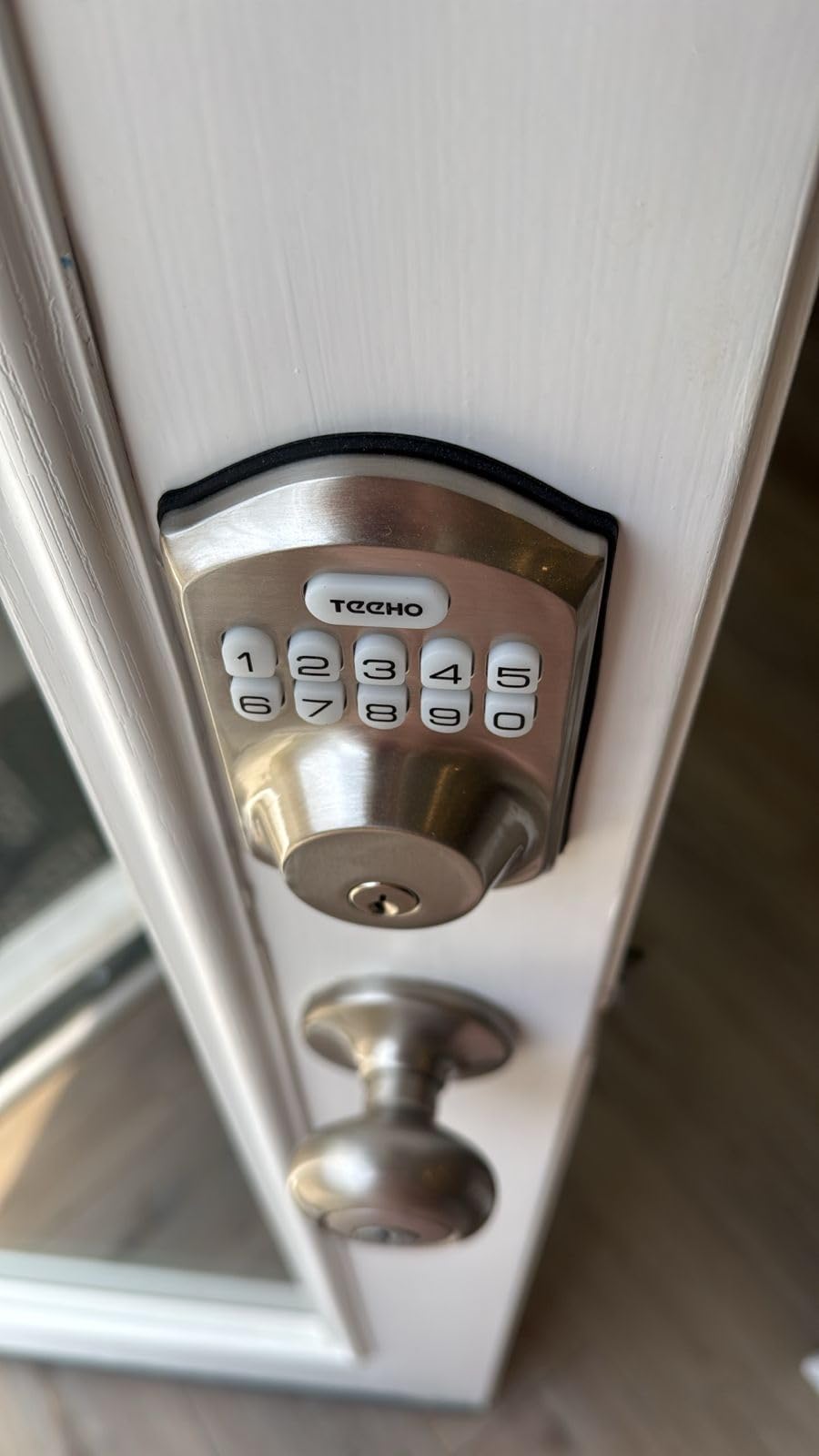 TEEHO TE001 Keyless Entry Door Lock with Keypad - Smart Deadbolt Lock for Front Door with 2 Keys - Auto Lock - Easy Installation - Satin Nickel customer photo 2