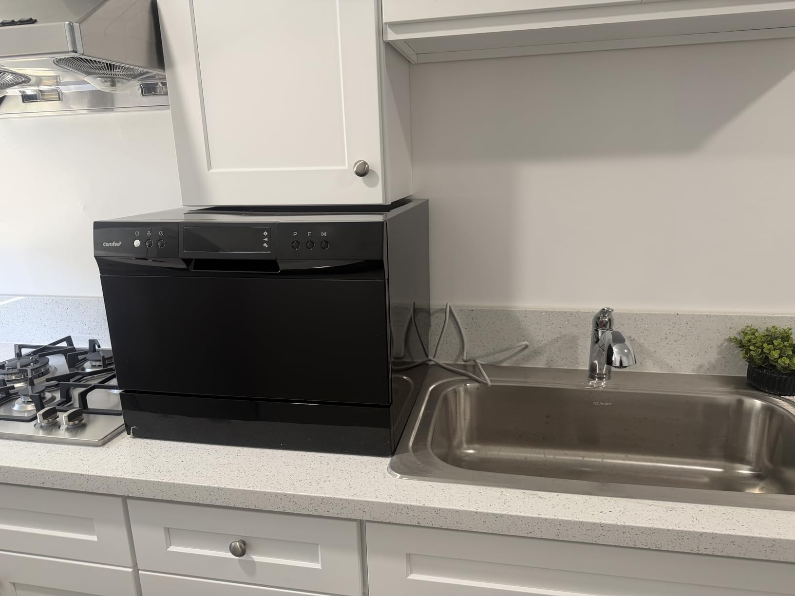 COMFEE' Countertop Dishwasher, Energy Star Portable Dishwasher, 6 Place Settings & 8 Washing Programs, Speed, Baby-Care, ECO & Glass, Dish Washer for Dorm, RV & Apartment, Black customer photo 2