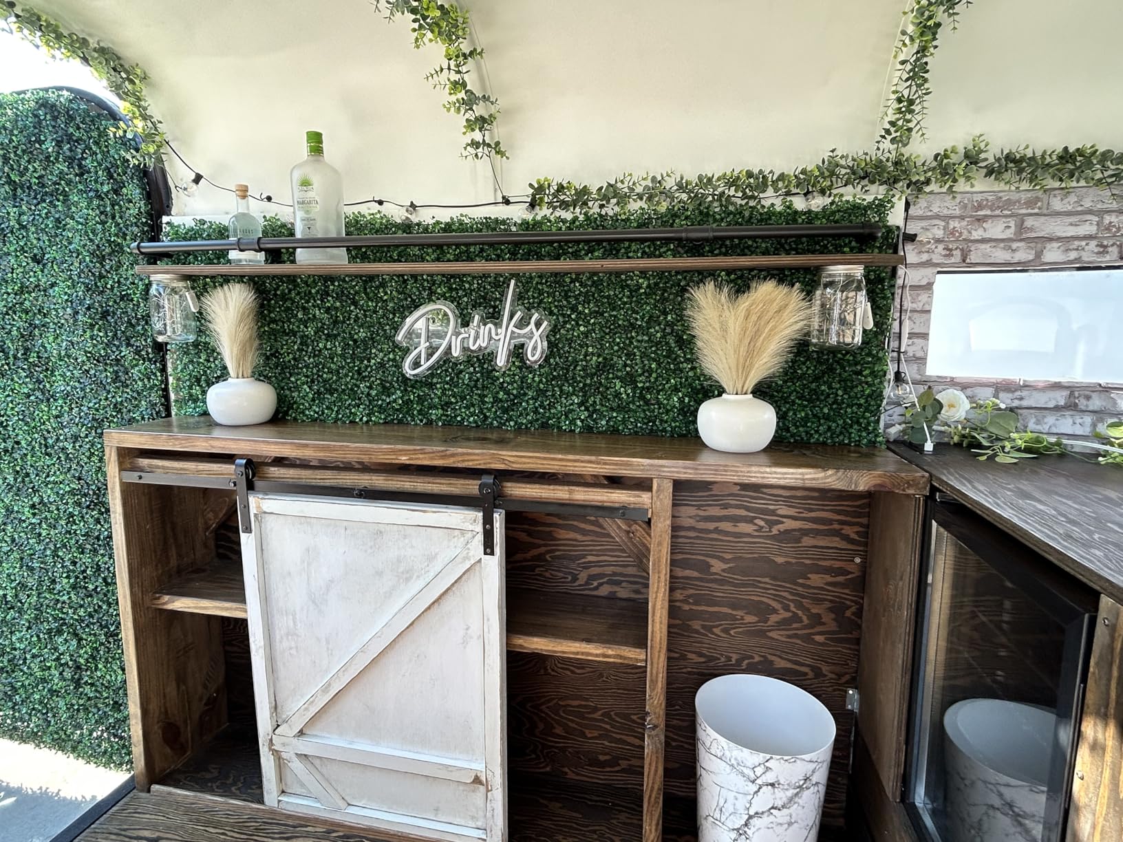 Looklight Drinks Neon Sign,Letters Bar Neon Light,Led Neon Signs for Wall Decor,Warm White Neon Light Sign,USB Light Up Sign for Kitchen Restaurant Bar Cart Accessories Christmas customer photo 1