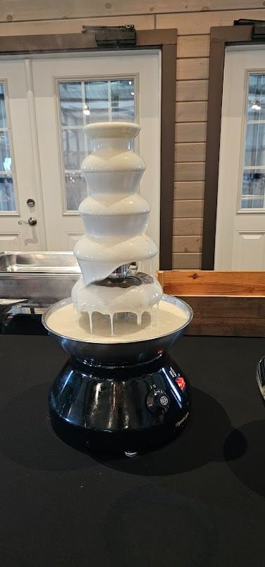 Chocolate Fountain Commercial Hot Chocolate Fondue Tower 5 Tier 7-Pound Large Capacity Stainless Steel Chocolate Melting Heating Machine for Nacho Cheese for Party Wedding (Flash Black) customer photo 2