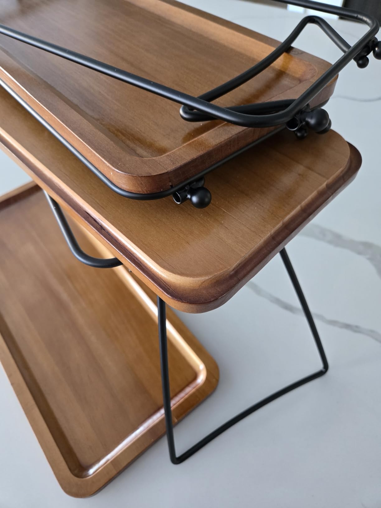 3 Tier Cupcake Stand and Towers Large Serving Tray for Party Acacia Wooden Dessert Table Display Set Decorative Tray Tiered Tray Decor Small Chees Charcuterie Boards Rustic Wood Serving Platters Trays customer photo 1