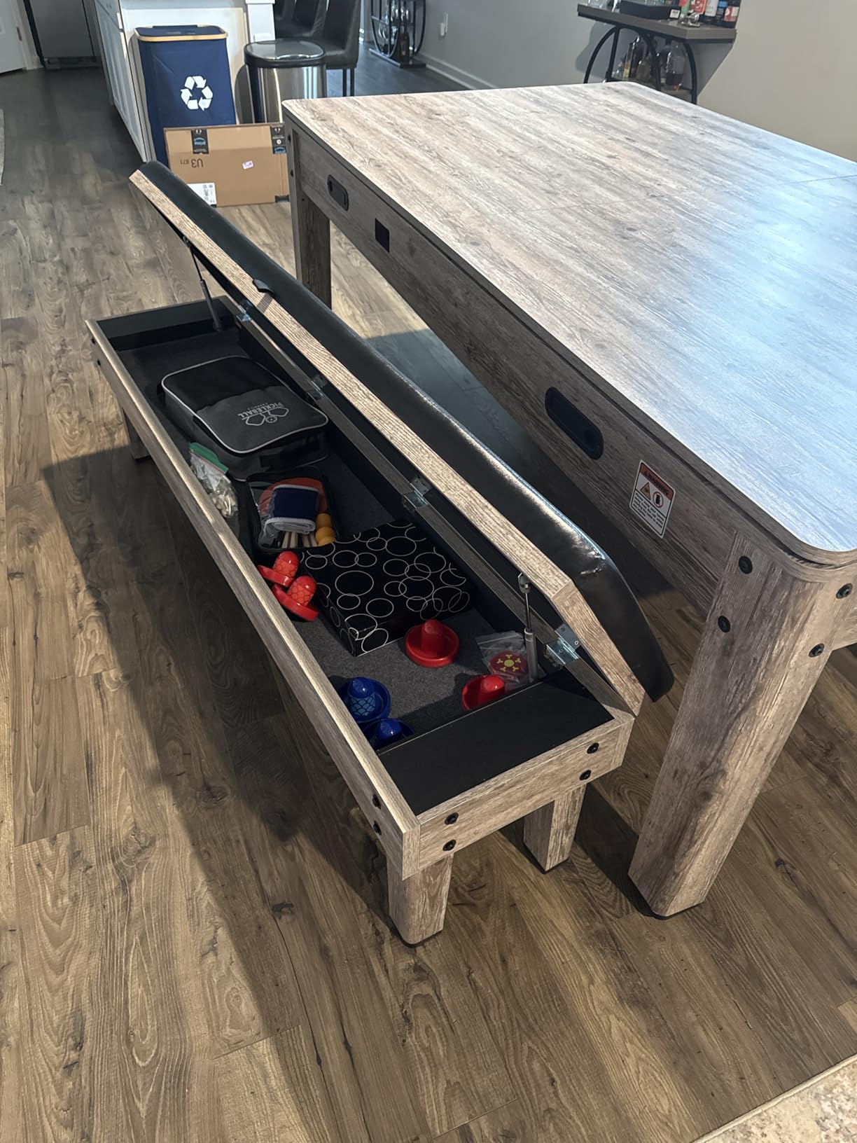RACK Luxor 7.5-Foot 4-in-1 Multi-Game Swivel Billiard/Pool Table - Pool Table, Table Tennis, Air Hockey & Dining Table - Portable Multi Game Table for Adults & Kids customer photo 2