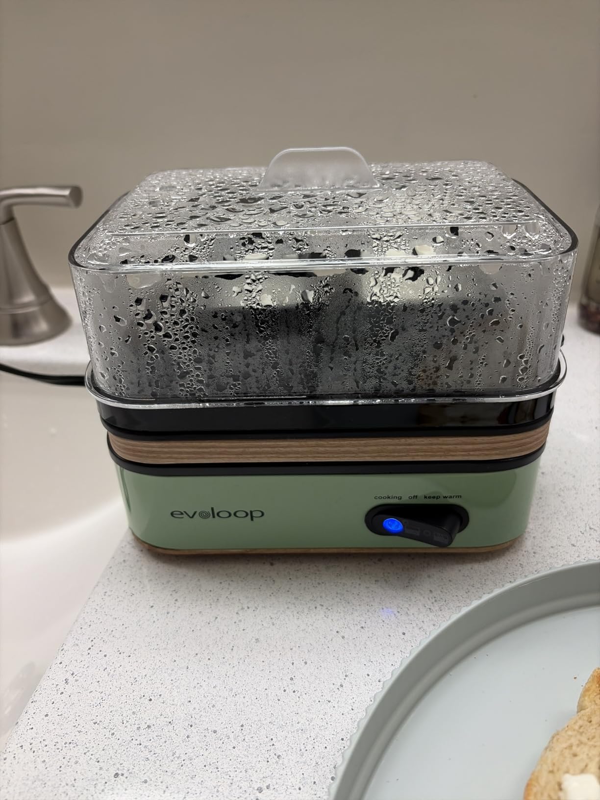 Rapid Egg Cooker Electric 6 Eggs Capacity, Soft, Medium, Hard Boiled, Poacher, Omelet Maker Egg Poacher With Auto Shut-Off, BPA Free customer photo 1