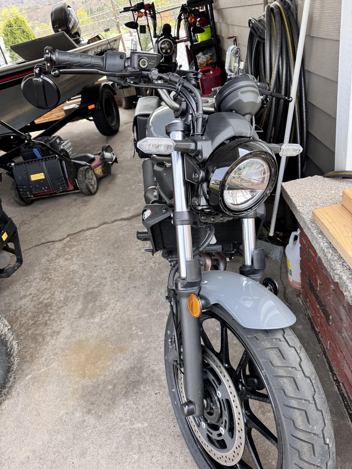 KEMIMOTO Universal Motorcycle Mirrors, 360° Rotatable Motorcycle Handlebar Bar End Rear View Side Mirrors, Compatible with 7/8 in Handlebar and 0.51-0.83in (13mm-21mm) Handlebar Inner Diameter customer photo 2