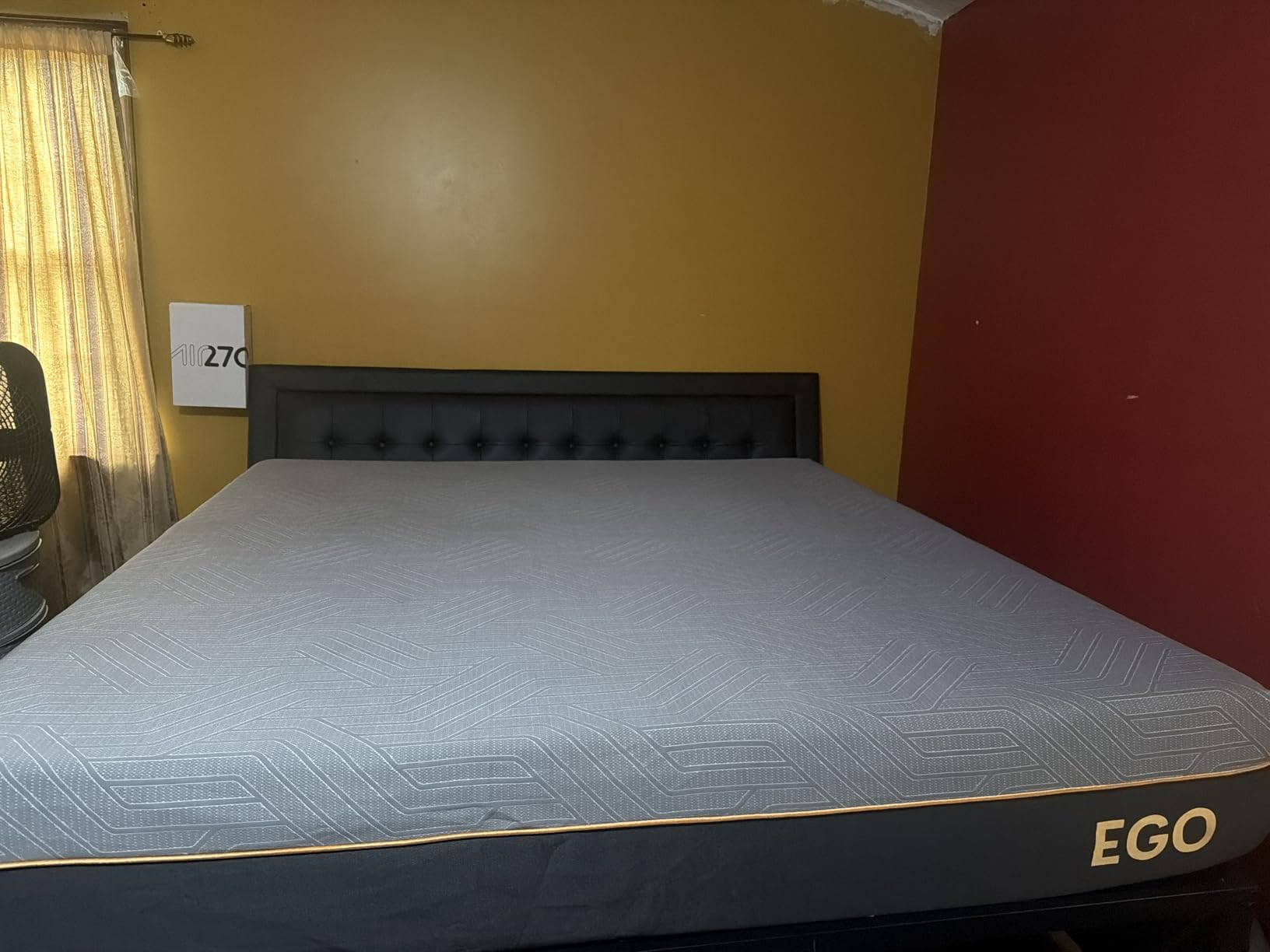 EGOHOME 14 Inch King Size Memory Foam Mattress for Back Pain, Cooling Copper Gel Bed in a Box, Foam Made in USA, CertiPUR-US Certified, Therapeutic Medium Firm, 76x80x14 Black customer photo 1