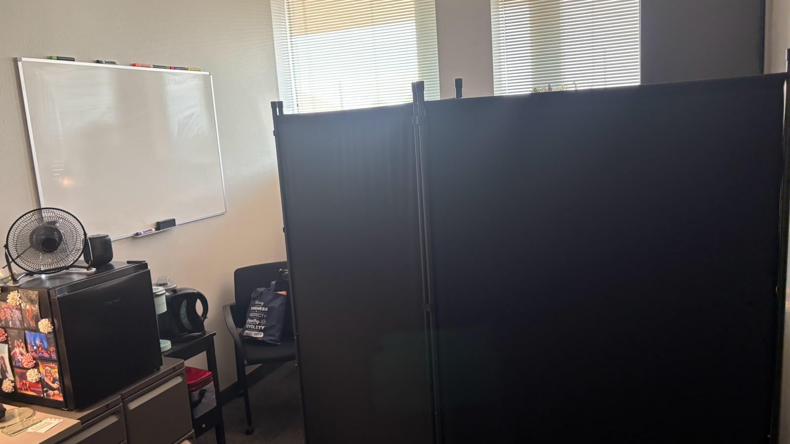 CHOSENM 3 Panel Folding Privacy Screen 6 ft customer photo 2