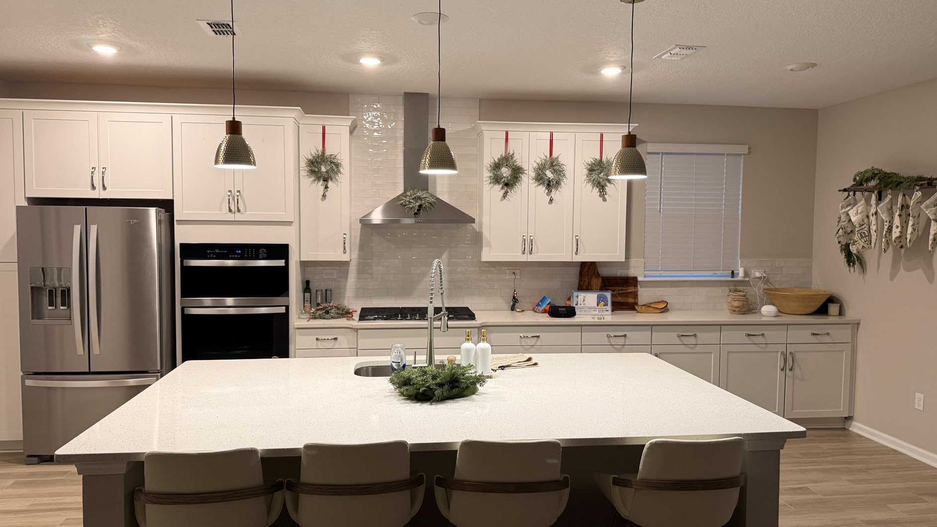 ELYONA 3 Pack Hammered Pendant Lights for Kitchen Island 7