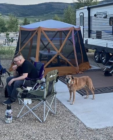 EVER ADVANCED Pop up Screen House Tent for Camping 11.5 x 9.8 ft, Instant Screened Gazebo Canopy with Netting, Portable Shelter Enclosure for Outdoor, Backyard customer photo 1