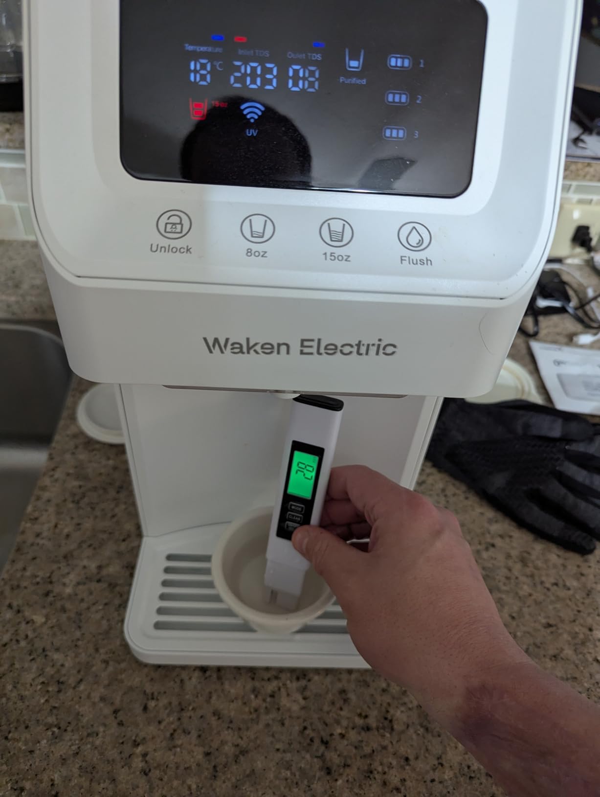 SimPure Y7P-BW UV Countertop Reverse Osmosis Water Filter, NSF/ANSI 58 Certified, 5 Stage RO Water Filtration System, Water Purifier for Home, No Installation, 4: 1 Pure to Drain, Classic Pure Taste customer photo 2
