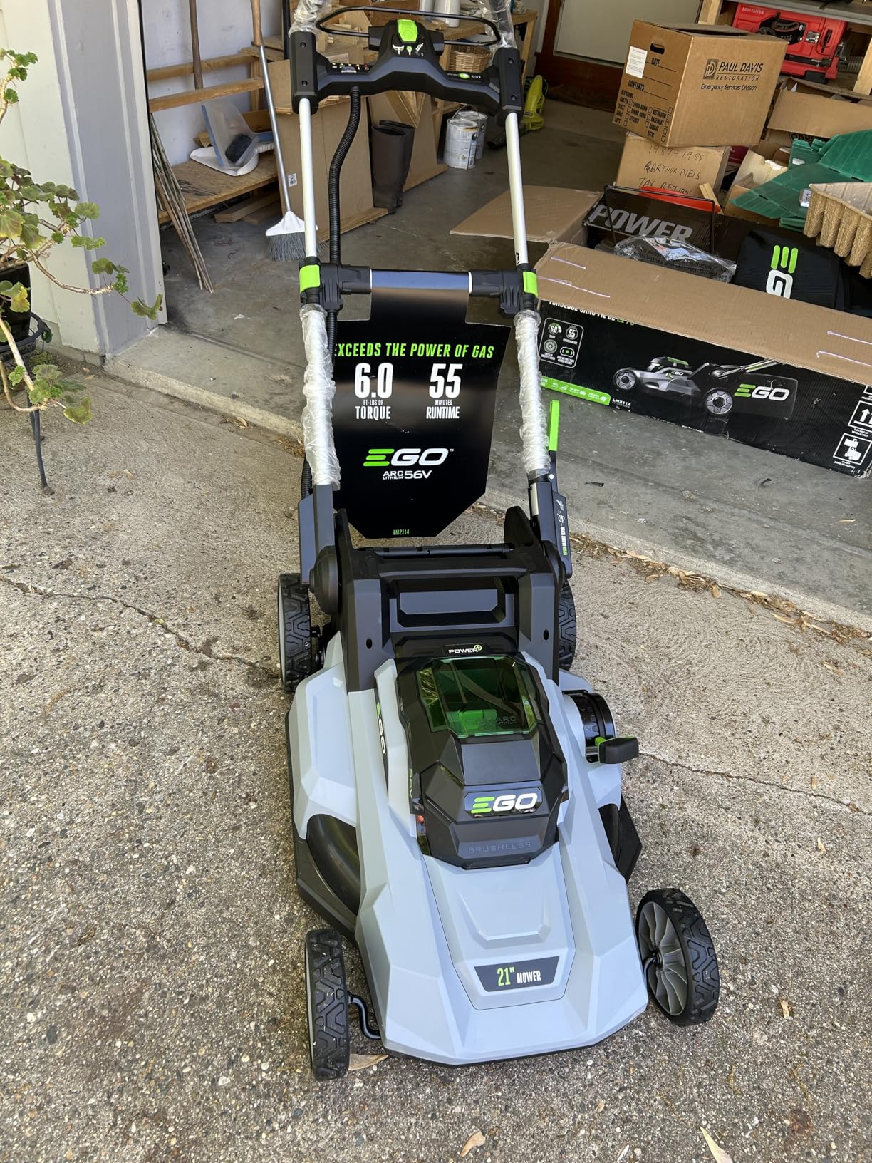 EGO POWER+ Electric Lawn Mower, Cordless, Includes 56V 6.0Ah Battery And 320W Charger - LM2114 customer photo 2
