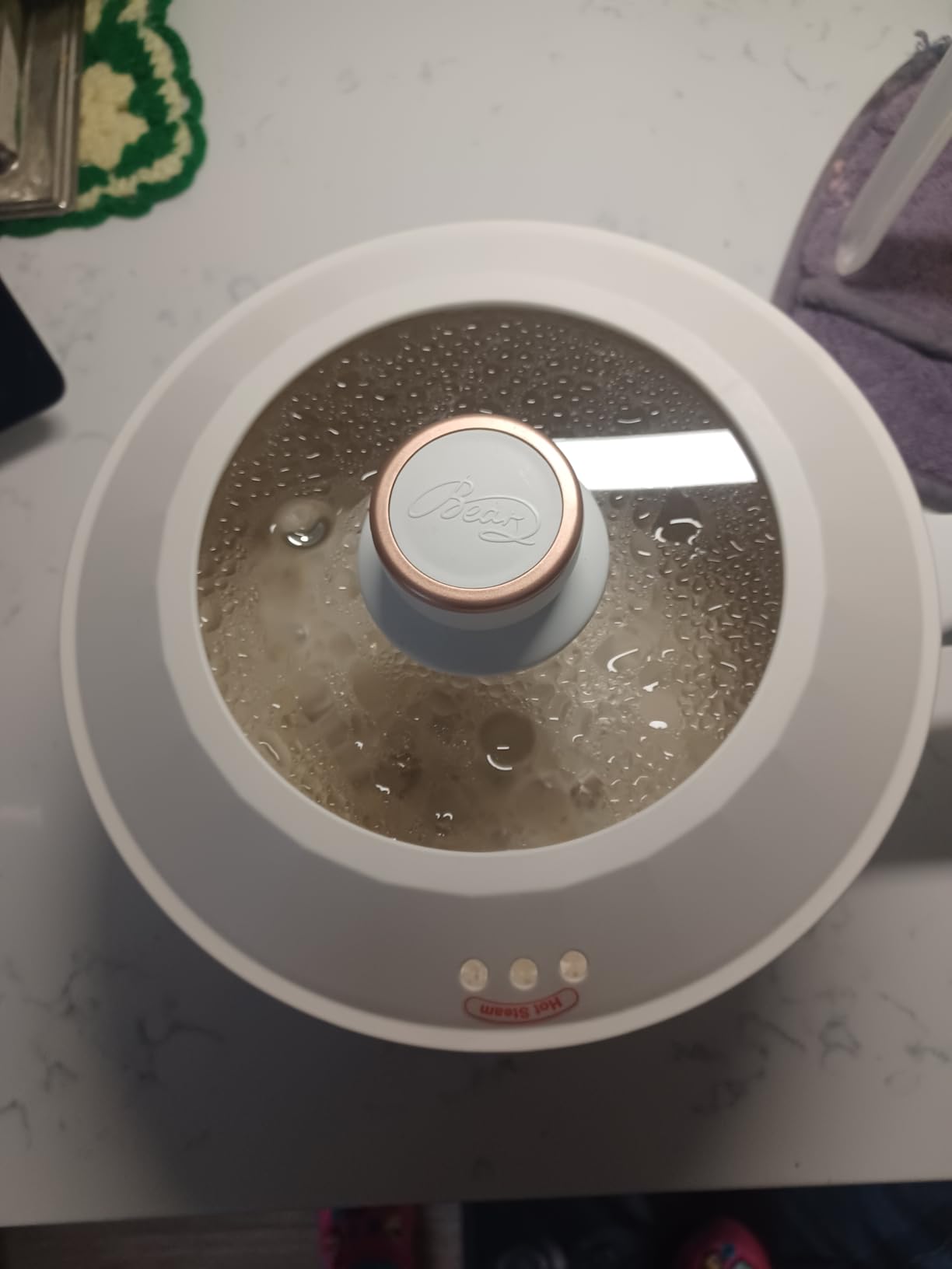 Bear Hot Pot Electric, 2L Multifunctional Portable Cooking Pot, 1000W Rapid Noodles Electric, Non-Stick Frying Pans for Steak, Egg, Ramen, Oatmeal With Dual Power Adjustment customer photo 1