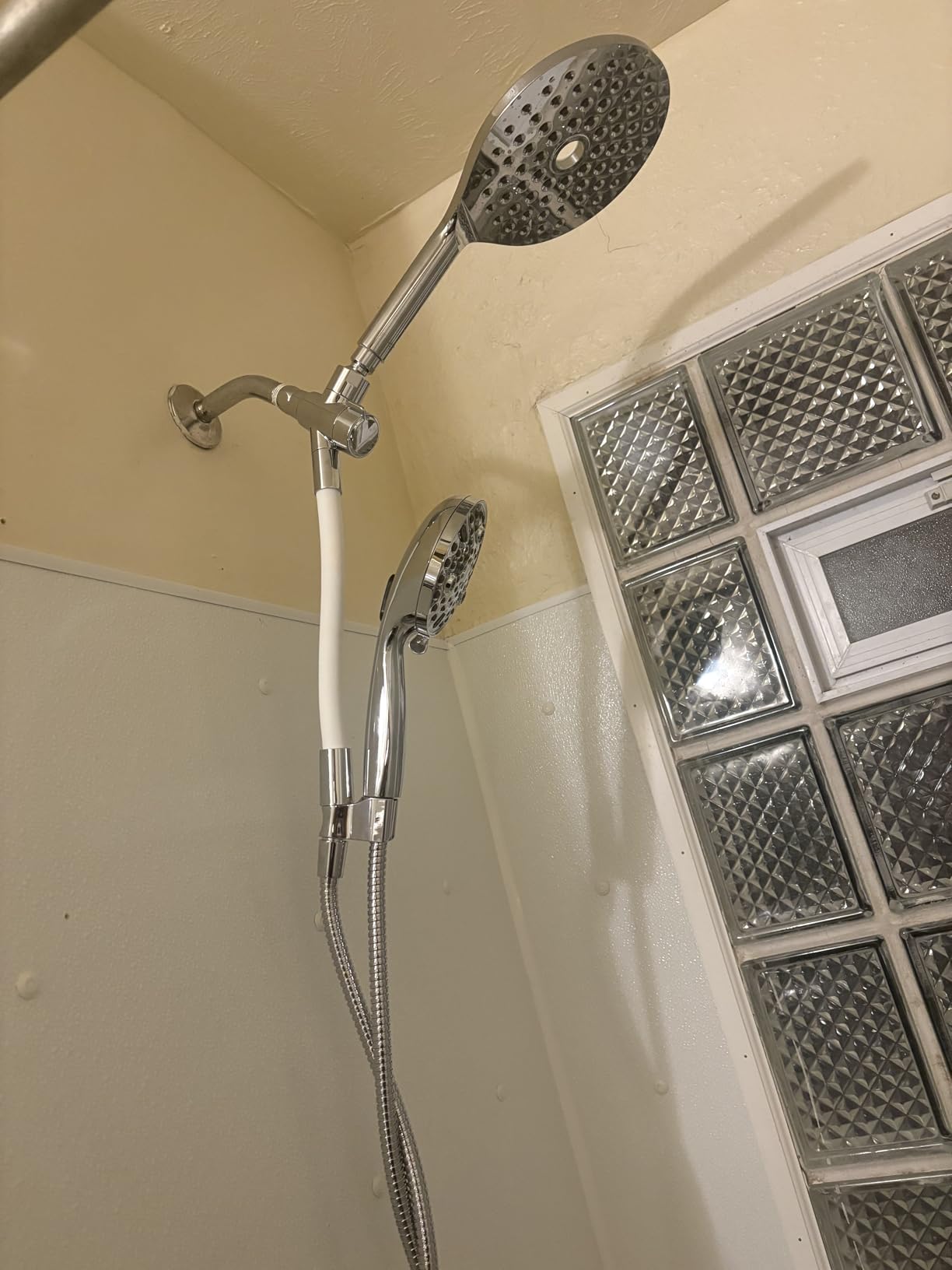 MakeFit Dual Handheld Shower Head Combo, 2-in-1 Rain Shower Heads System 8 Inch Rainfall Shower Head and 10 Modes High Pressure Hand Held Showerhead customer photo 2