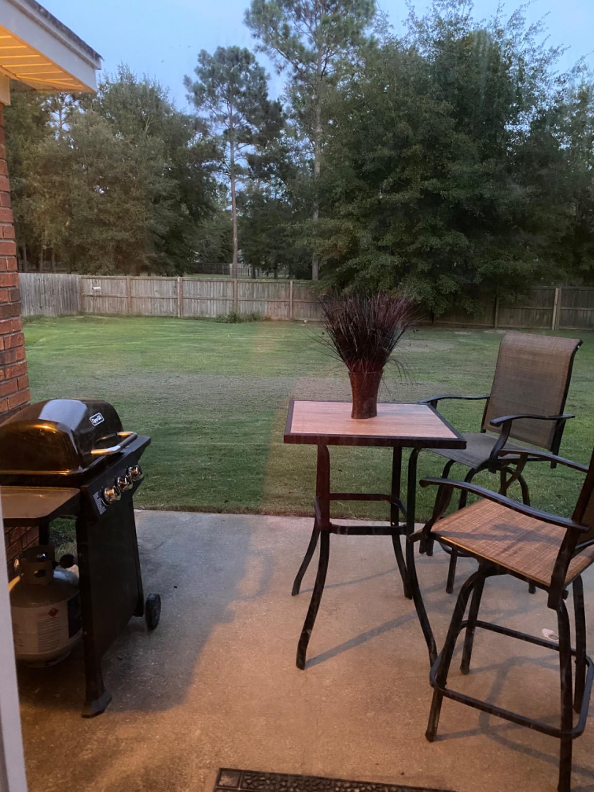 Sophia & William Outdoor Bar Set, Patio Bar Table and Chairs Set, Bar Height Patio Set - 6 x Swivel Bar Chairs(Brown), 1 x Rectangular Bar Table(Black) customer photo 2