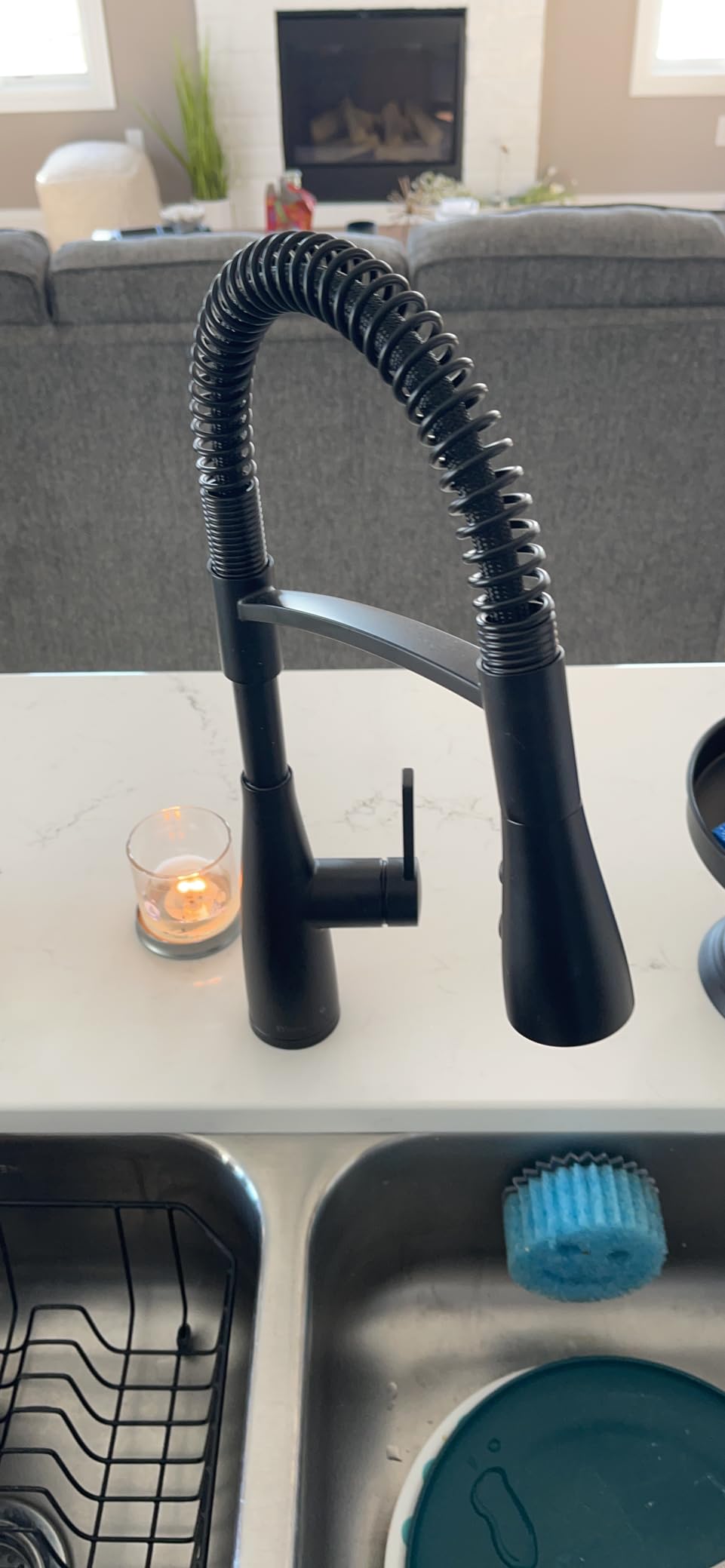 Pfister Kwan Commercial Culinary Kitchen Faucet with Pull Down Sprayer, High Arc, NSF Certified, Spot Defense Stainless Steel Finish, F5297KWCGS customer photo 2