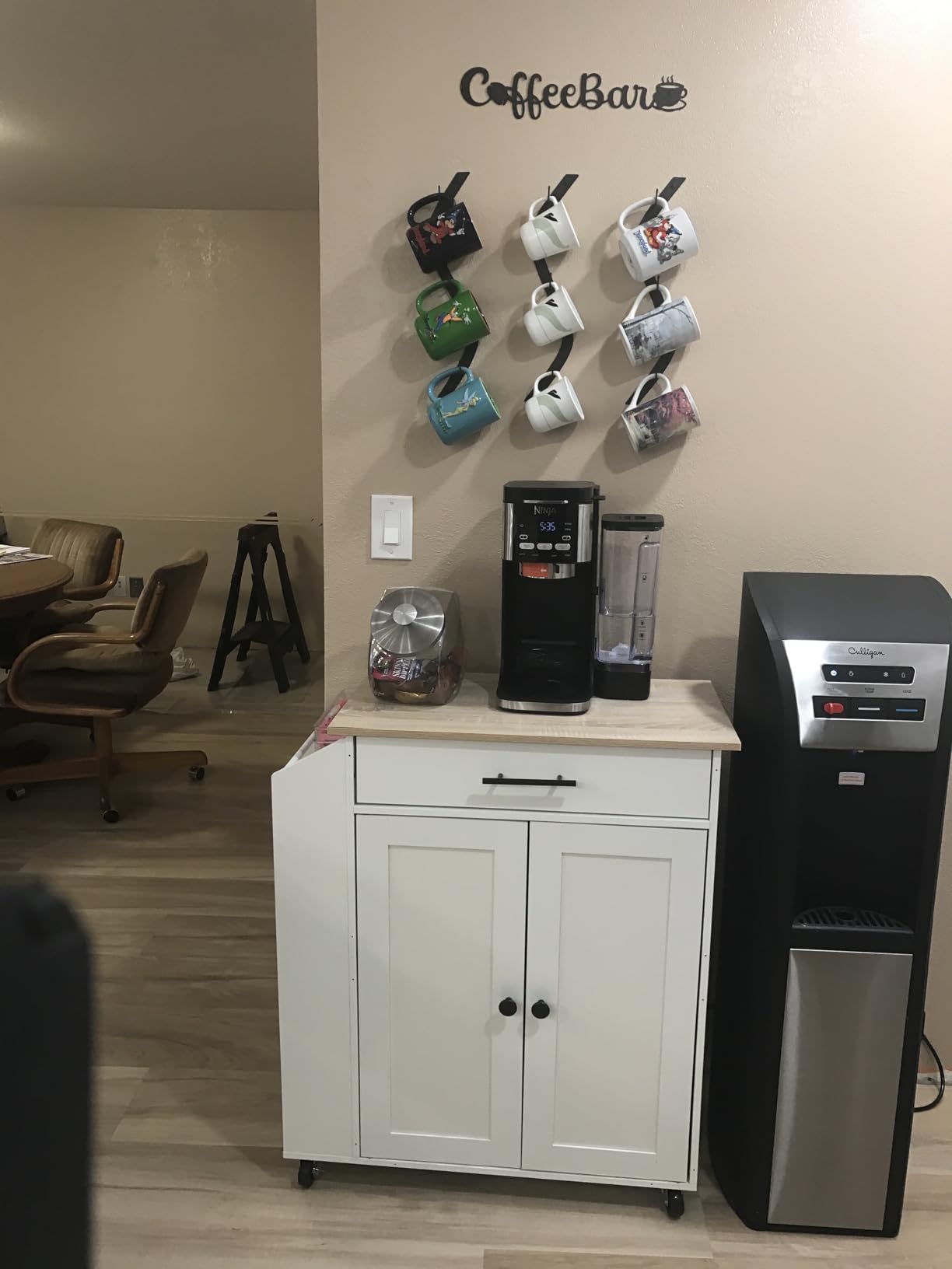 HOOBRO Kitchen Island with Power Outlet, Kitchen Storage Island with Spice Rack and Drawer, Rolling Kitchen on Wheels customer photo 2