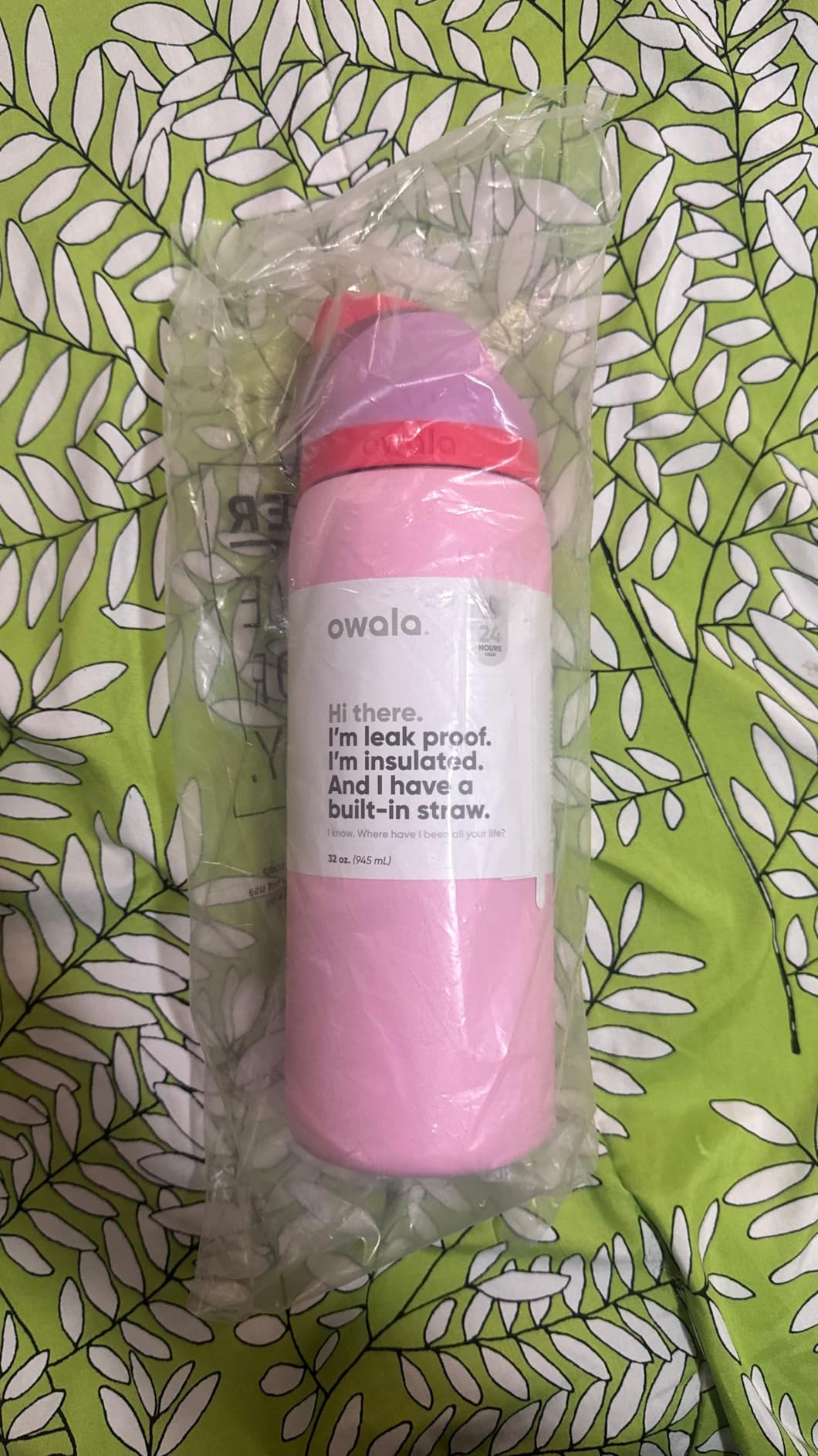 FreeSip Insulated Stainless Steel Water Bottle with Straw, BPA-Free Sports Water Bottle, Great for Travel, 32 Oz, Denim customer photo 1