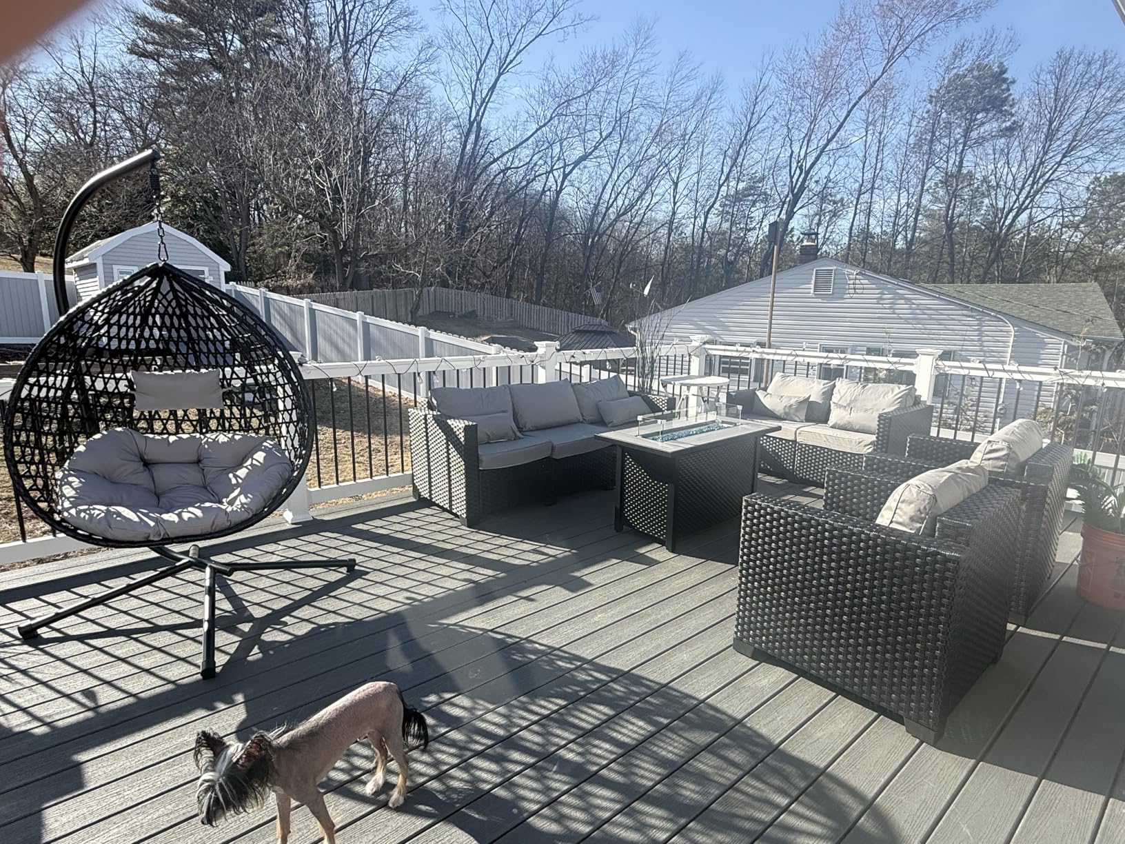 Rattaner 5 Pcs Outdoor Furniture Sets Patio Furniture Set with 45
