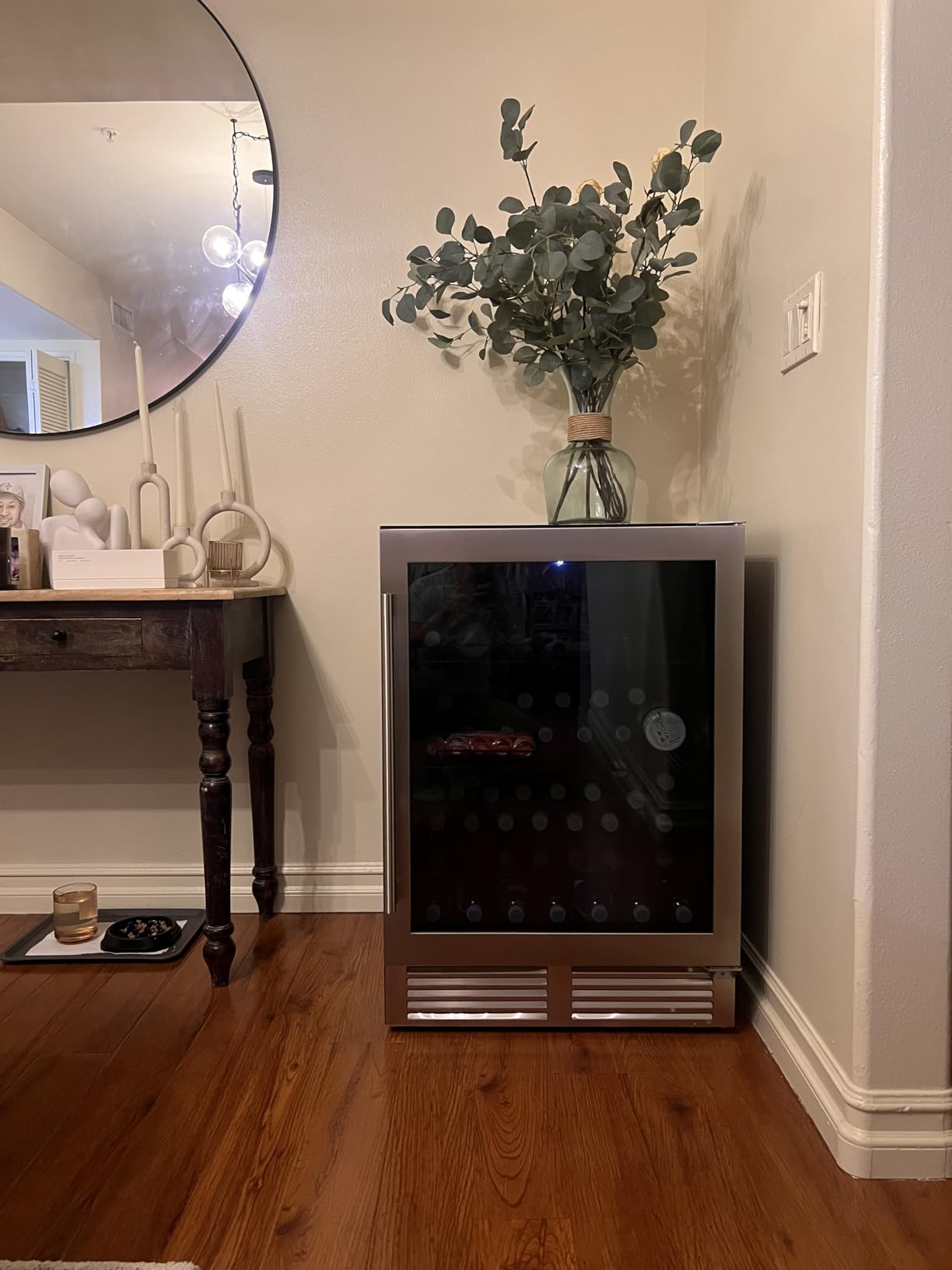 Beverage Cooler Refrigerator Designer Series 126 Can Capacity with Glass Door, 22.75-Inch Wide Freestanding Installation, Adjustable Thermostat Control, 5.1-Cu.Ft., Black customer photo 1