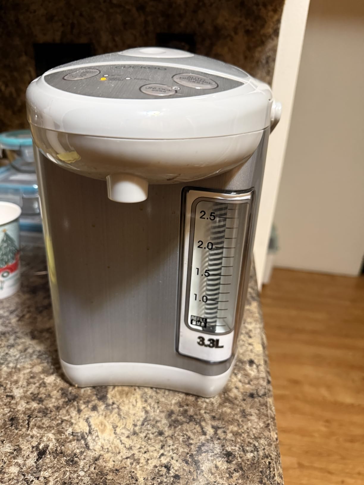 CUCKOO Electric Hot Water Urn Pot Dispenser 3.3L (111 Oz), Safety Lock, Rotating Base, Instant Auto Boiler and Warmer, for Tea & Coffee customer photo 1
