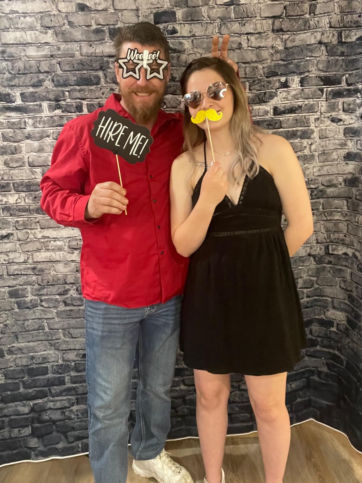 Graduation Photo Booth Props - 41-pc Photobooth Kit with 8 x 10-Inch Sign, 60 Adhesive Pads, 45 Sticks - Graduation Props - Graduation Picture Props - Grad Photo Booth Props customer photo 2