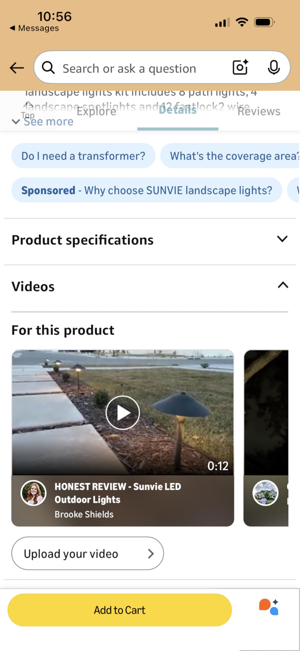 SUNVIE LED Low Voltage Landscape Lighting Kit, 12 Pack with Transformer, Low Voltage Pathway Lights with Spotlights Aluminum customer photo 1