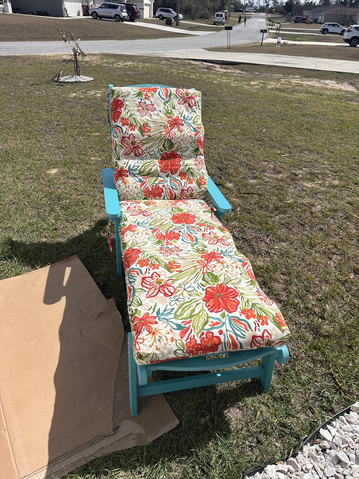 LUE BONA Outdoor Chaise Lounge Chairs Set of 2, HDPS Chaise Lounger, 5 Positions Adjustable Lounge Chairs, Pool Lounge Chair with Wheels for Poolside, Patio, Restaurant, 3 Year Warranty, Teak Color customer photo 1