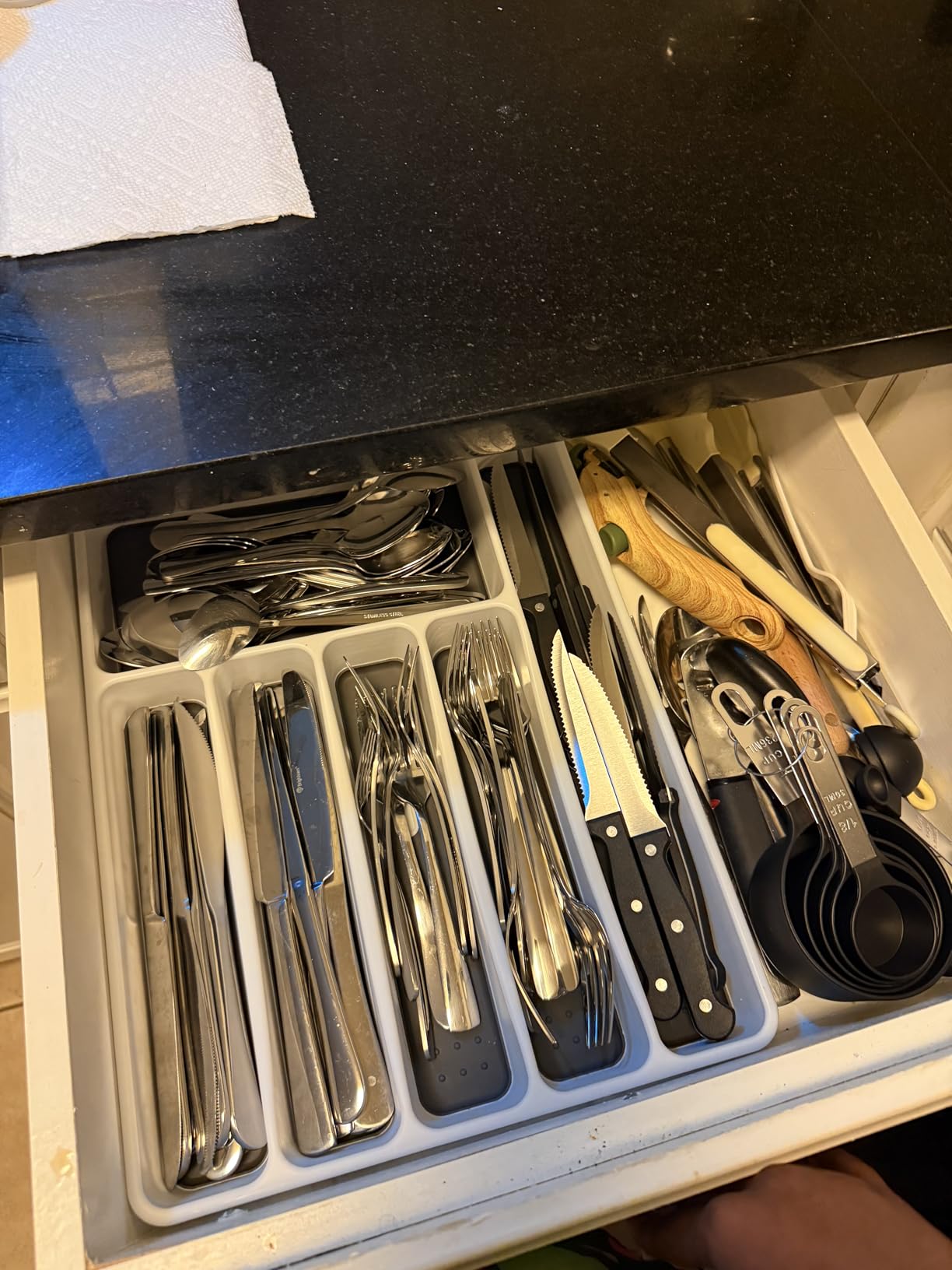 49-Piece Silverware Set with Organizer, Heavy Duty Stainless Steel Flatware Set for 8, Cutlery Utensil Sets with Steak Knives, Rust-proof, Mirror Polished, Dishwasher Safe, Heavy Duty customer photo 1